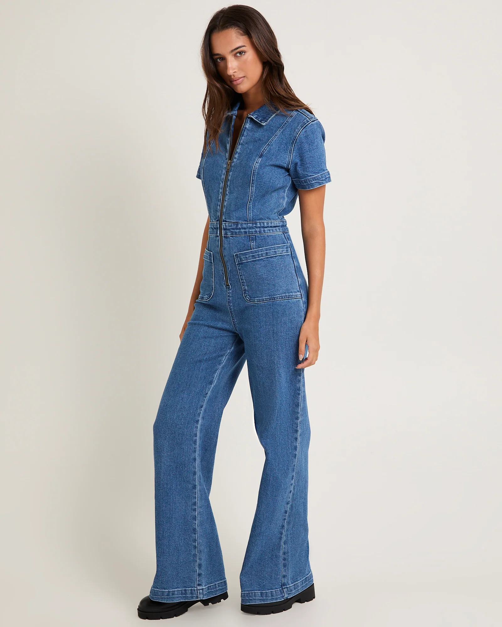 Nikki Denim Maxi Boiler Suit - Image 3