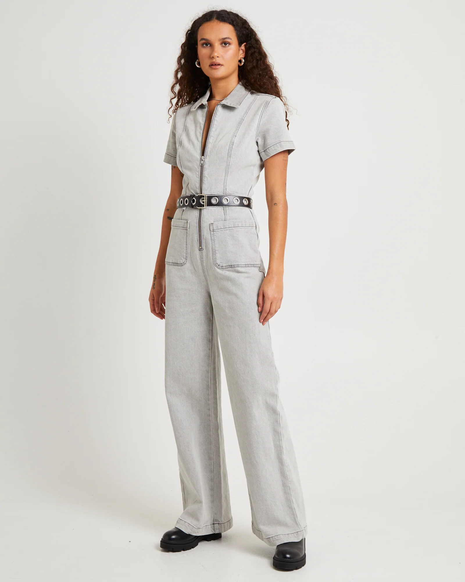 Nikki Denim Maxi Boiler Suit - Image 3