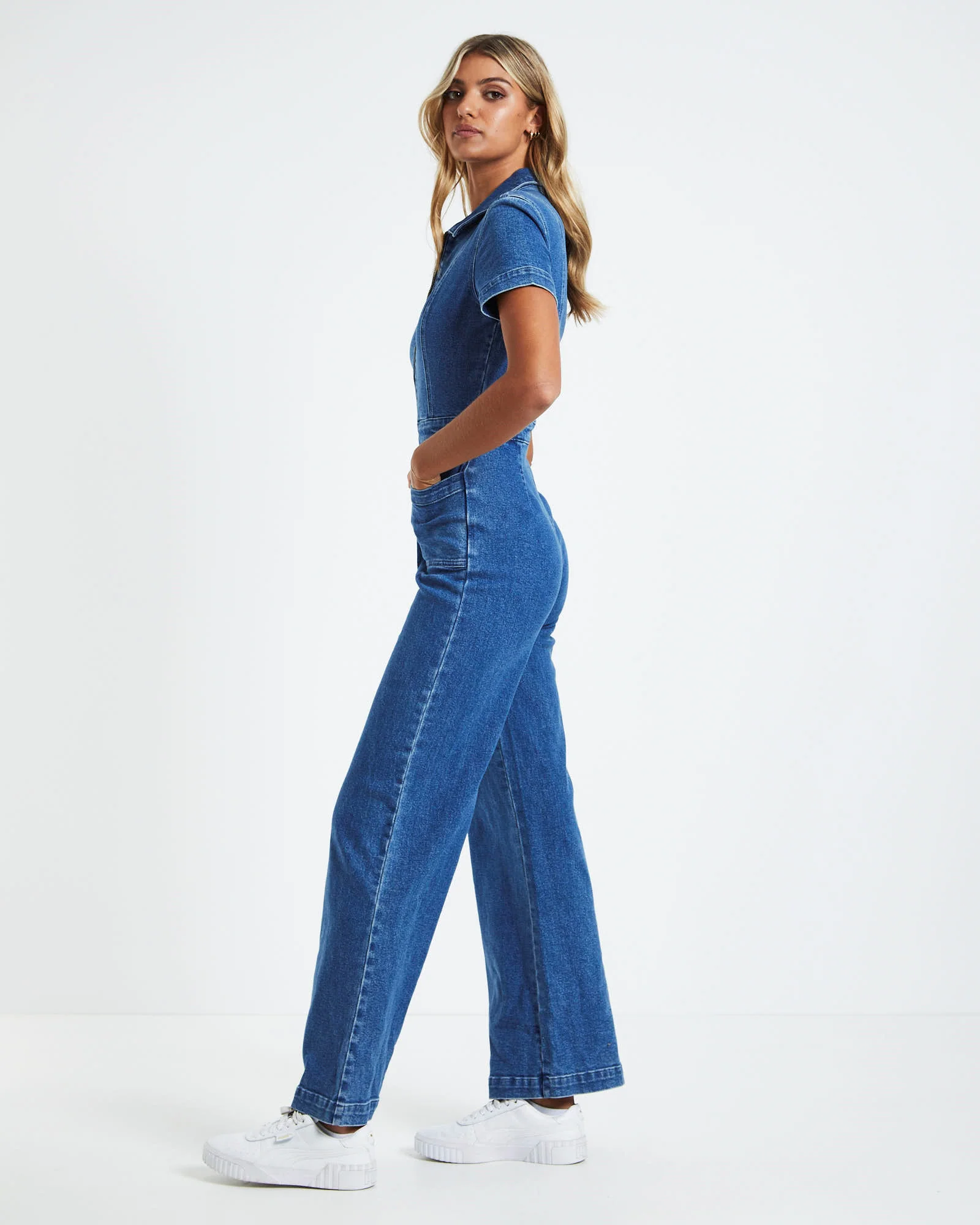 Nikki Denim Maxi Boilersuit - Image 4