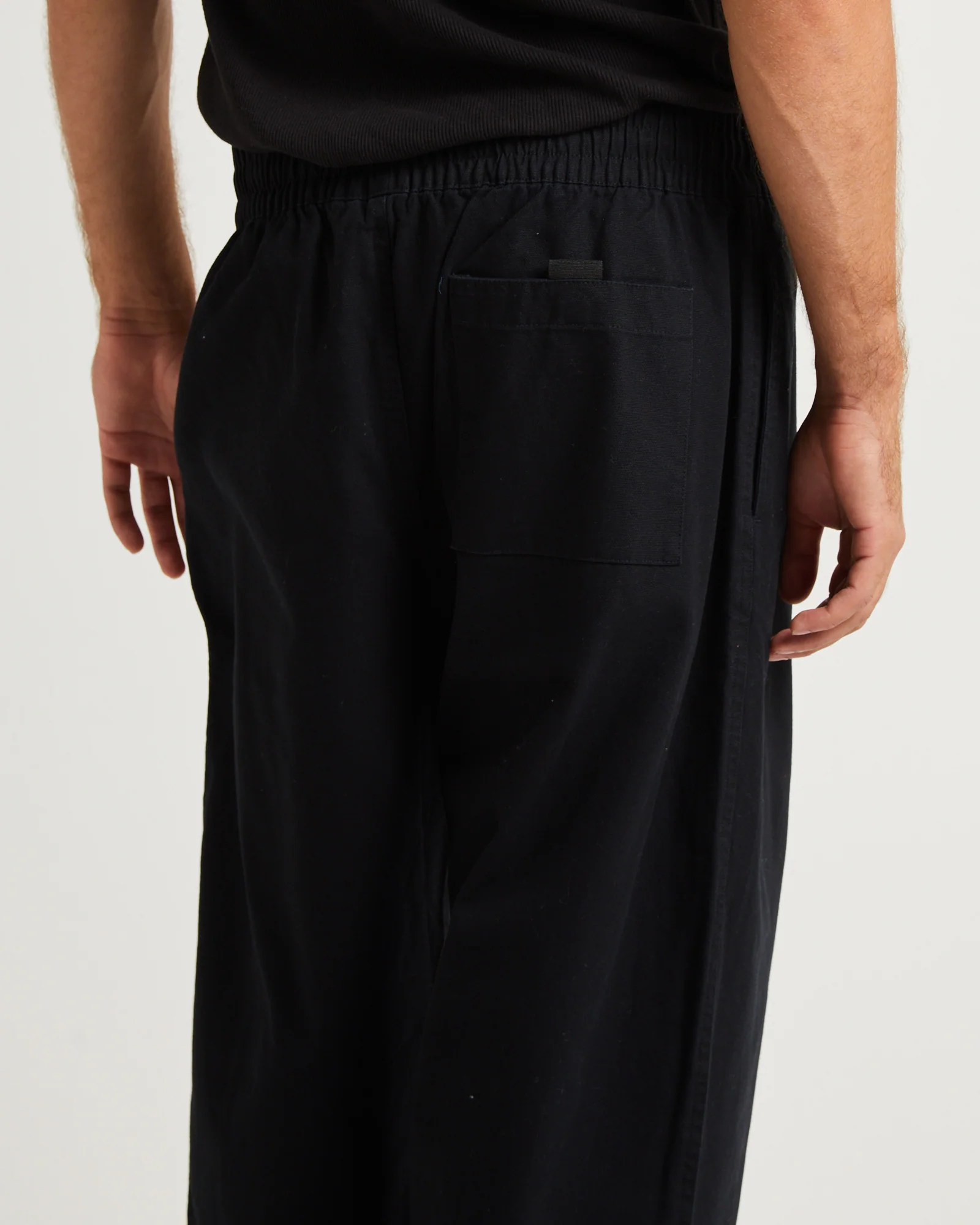 Ninety Eights Recycled Elastic Waist Pants Black - Image 5