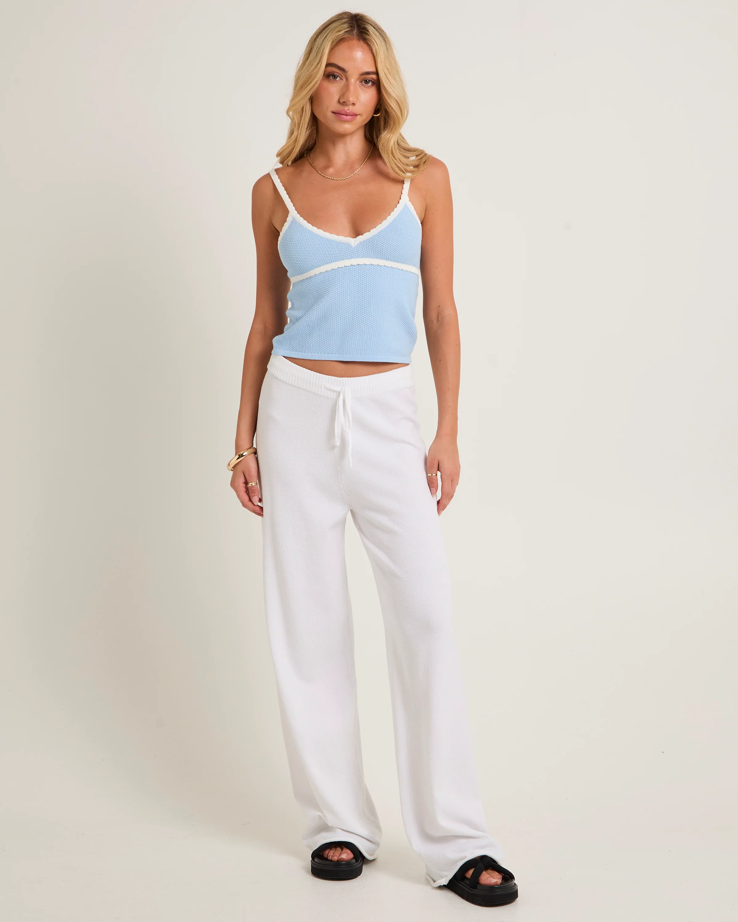 Nori Compact Contrast Knit Top - Image 3