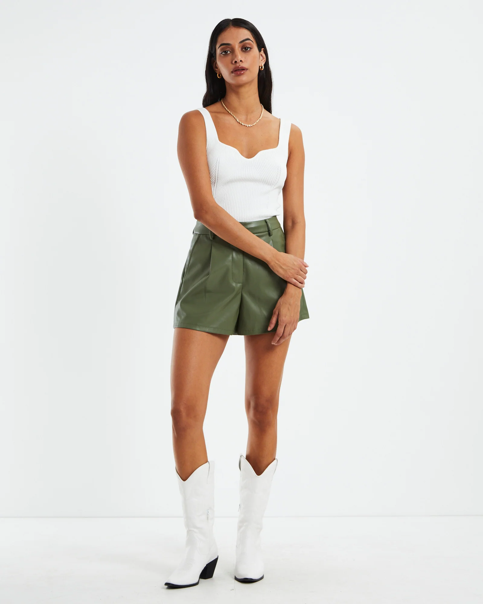 Nyla PU Shorts - Image 3