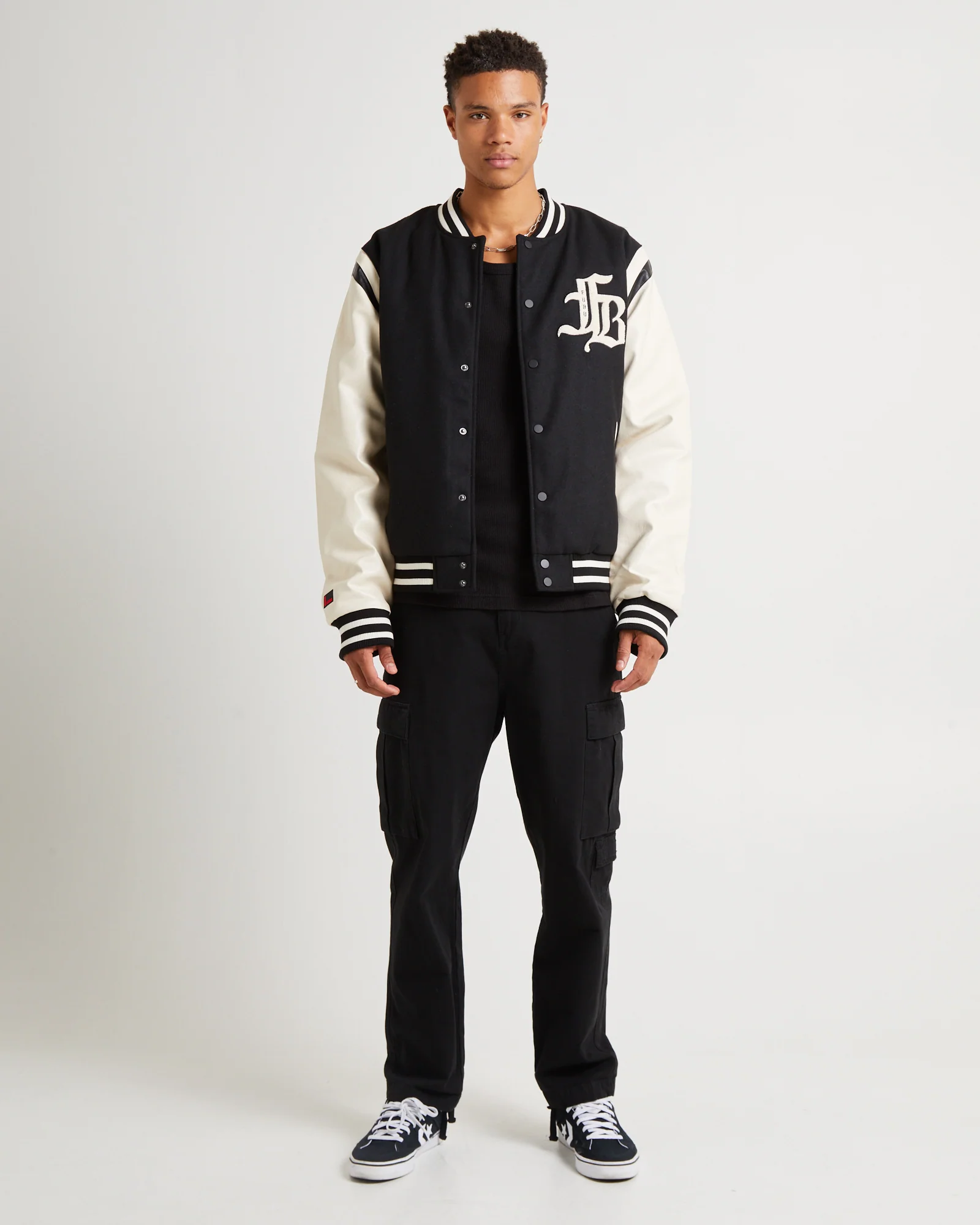 Old English College Jacket Black - Image 2