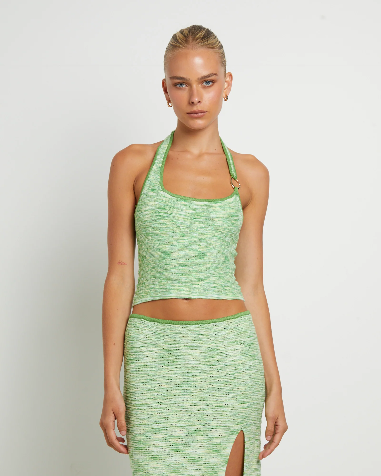 Ombre Asymmetric Knit Top