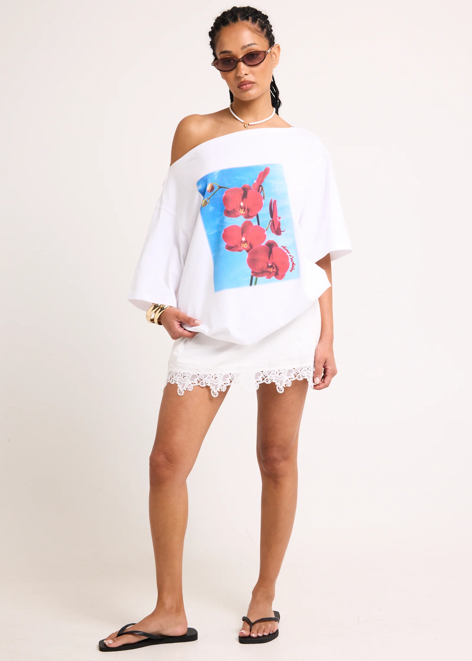Orchid Off Shoulder T-Shirt - Image 2