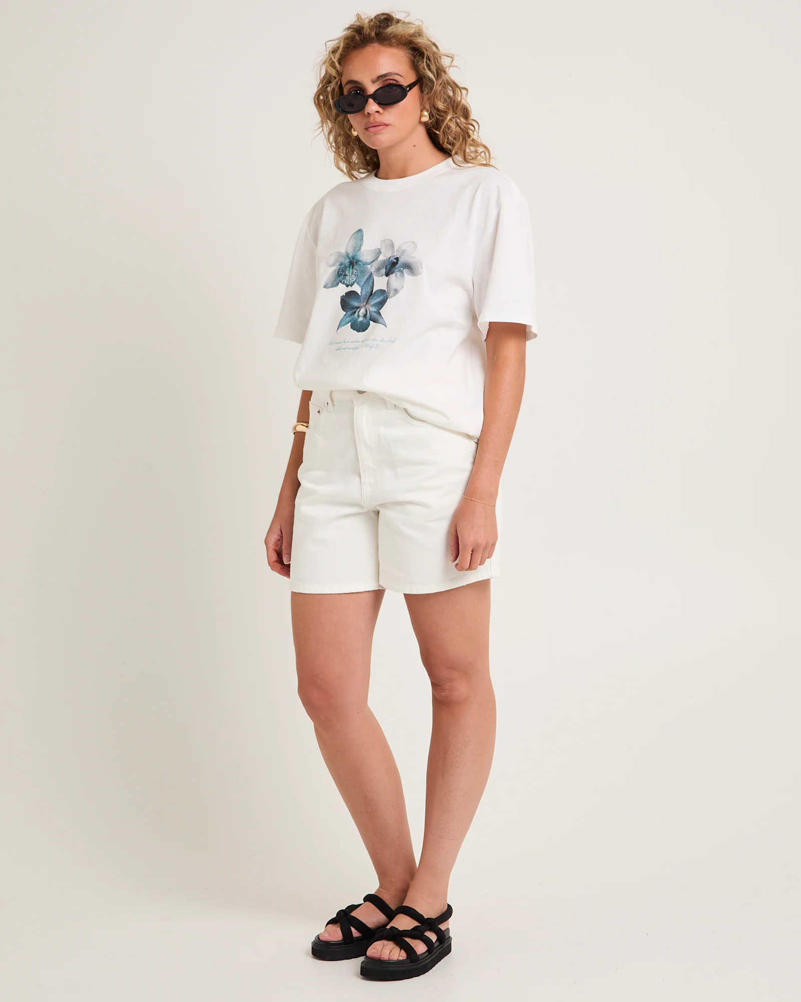 Orchids & Moonlight Oversized T-Shirt - Image 4