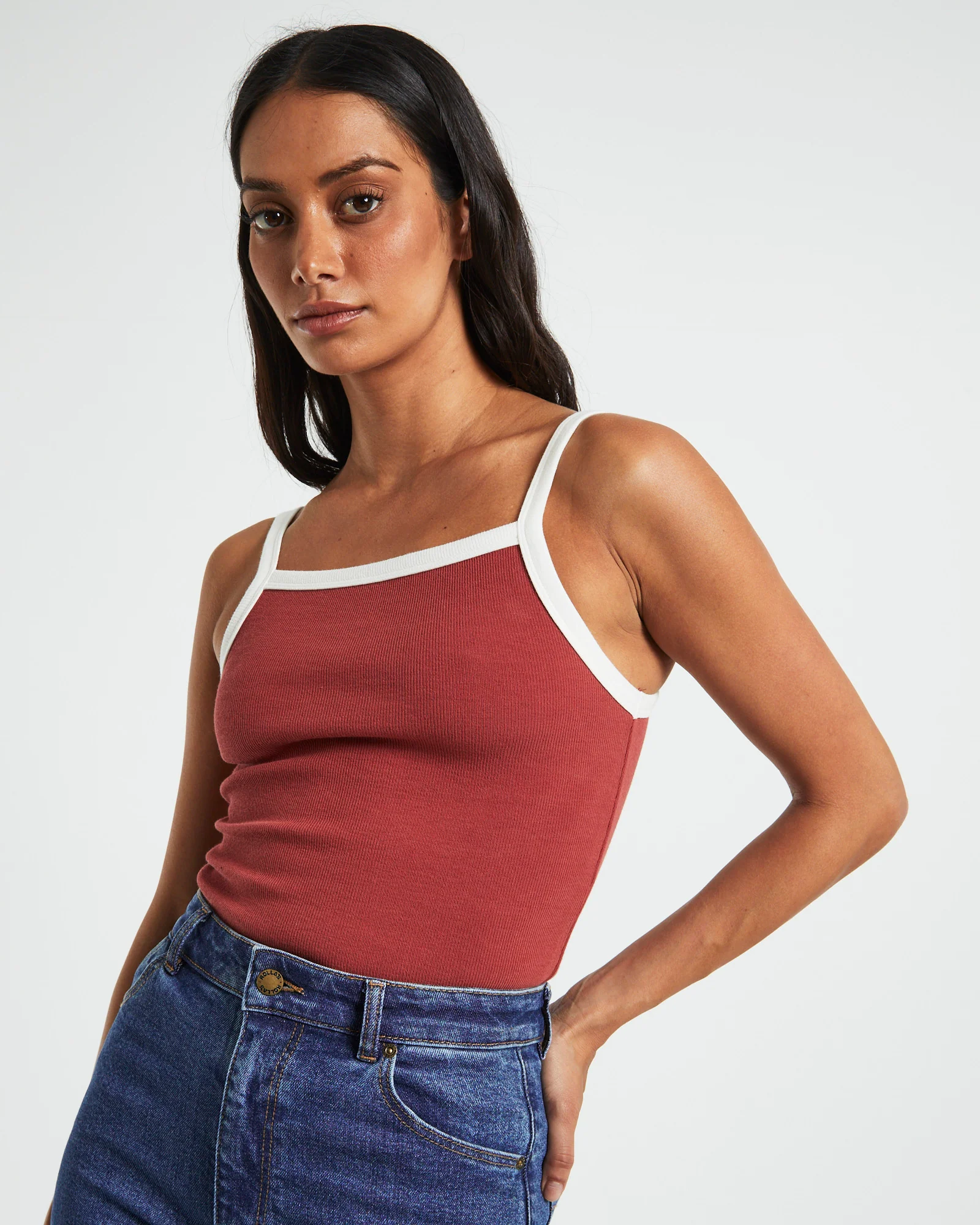 Organic Naomi Tank Top in Brick - Image 5