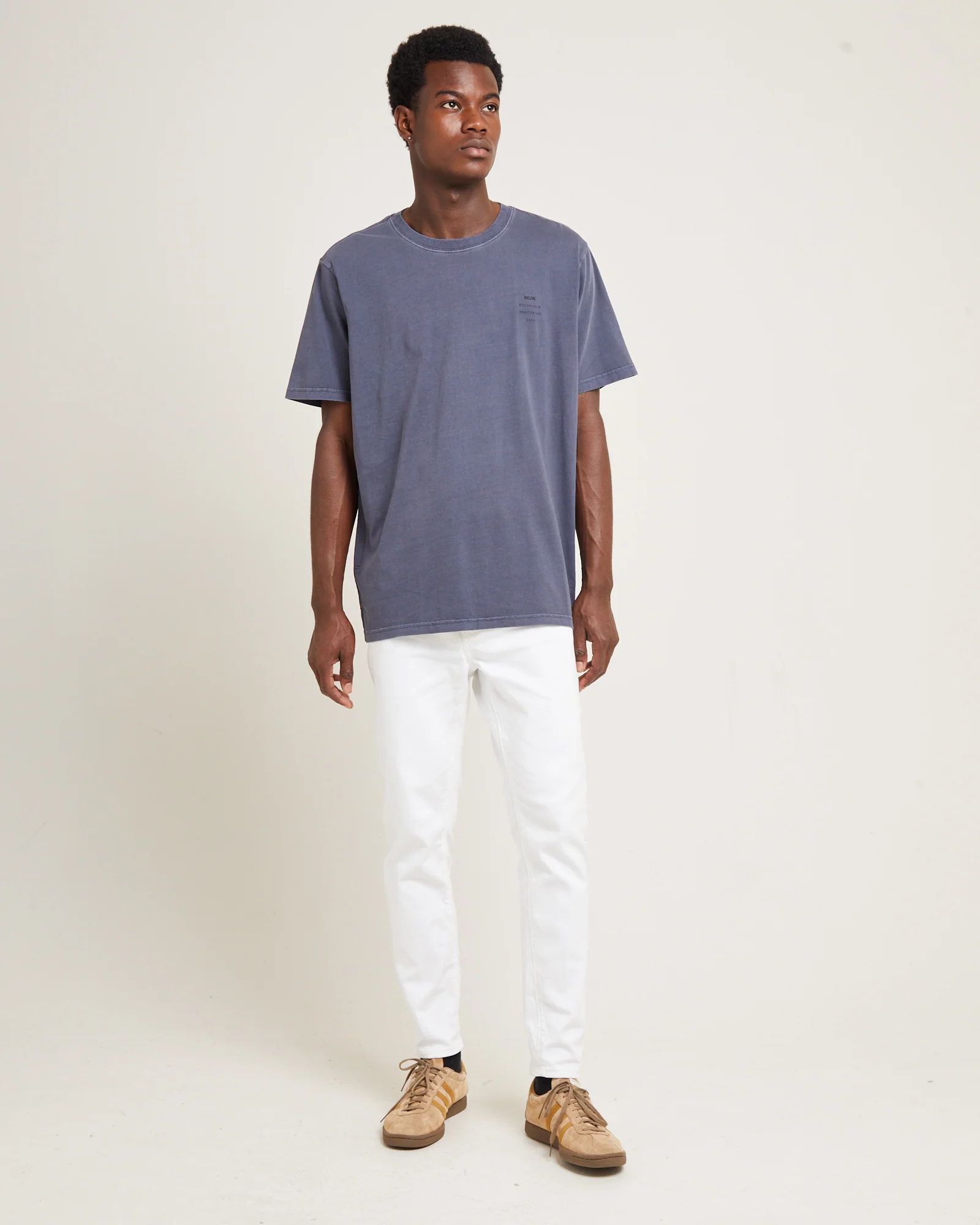 Organic Neuw Band Short Sleeve T-Shirt Grey - Image 3