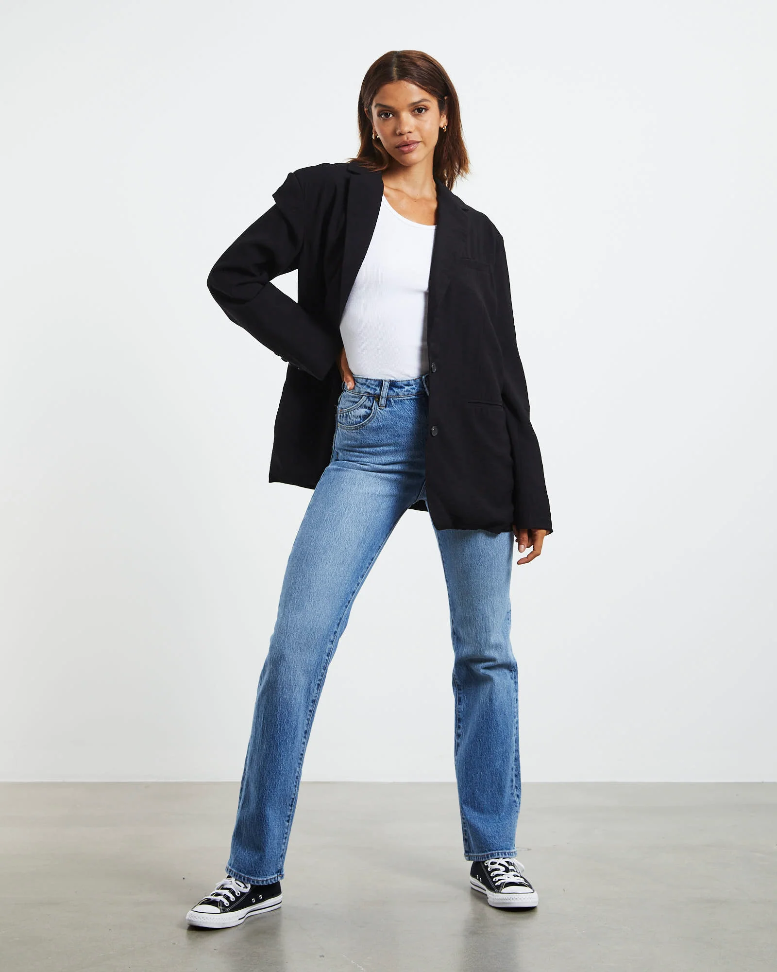 Original Straight Long Denim Jeans Brad - Image 4