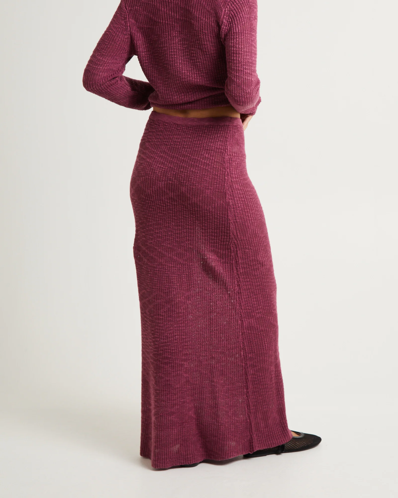 Paige Boucle Knit Maxi Skirt - Image 2