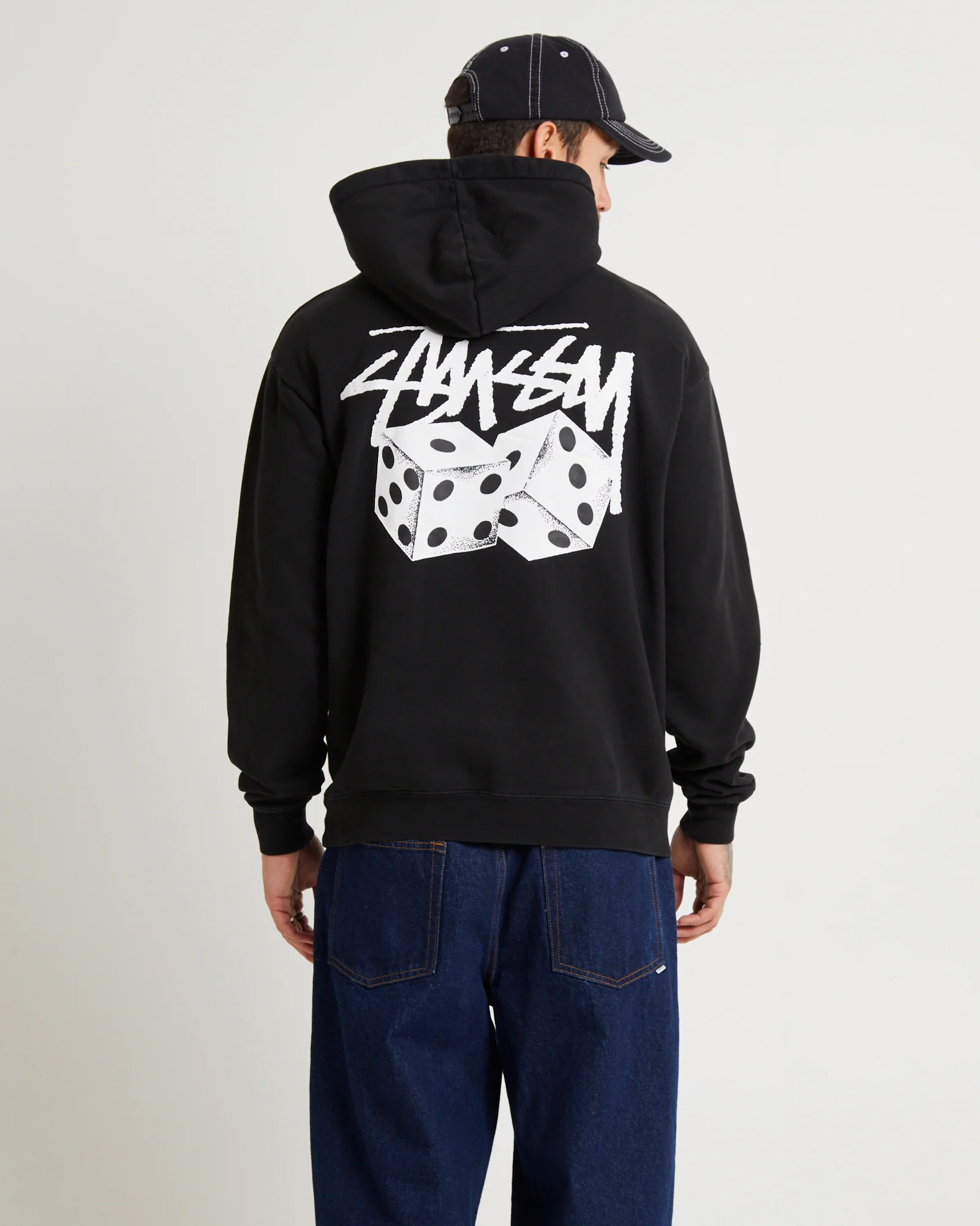 Pair Of Dice Fleece Hoodie Washed White - Image 2
