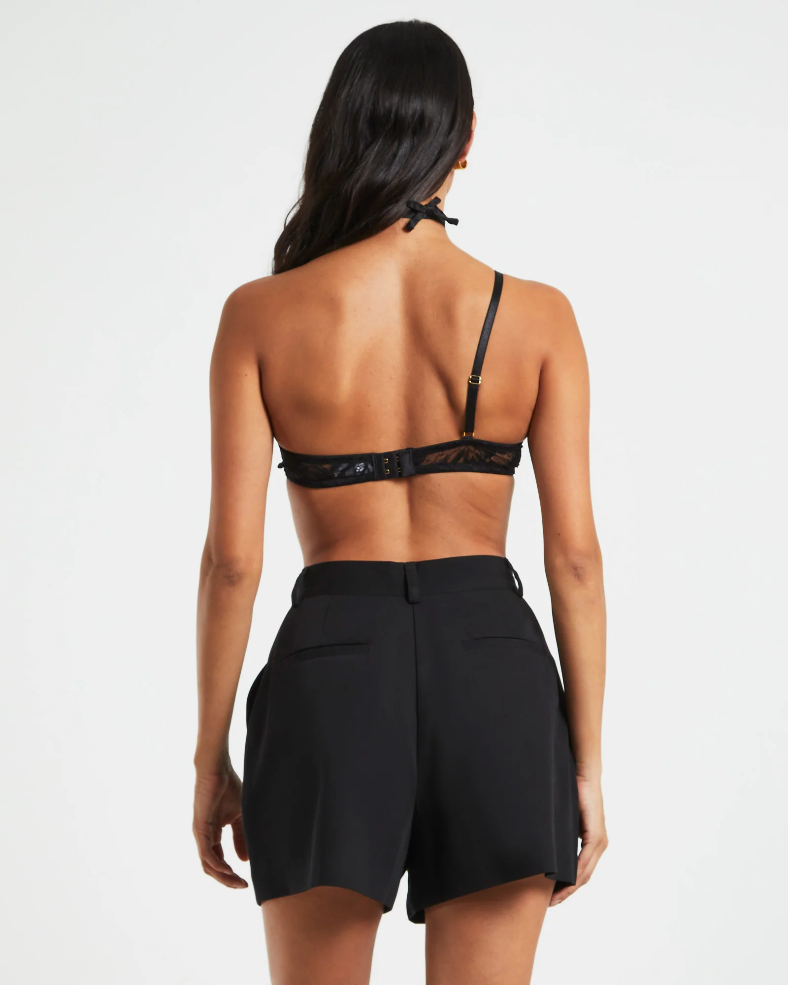 Pamela Mono Wire Cut Out Lace Bra Black - Image 2