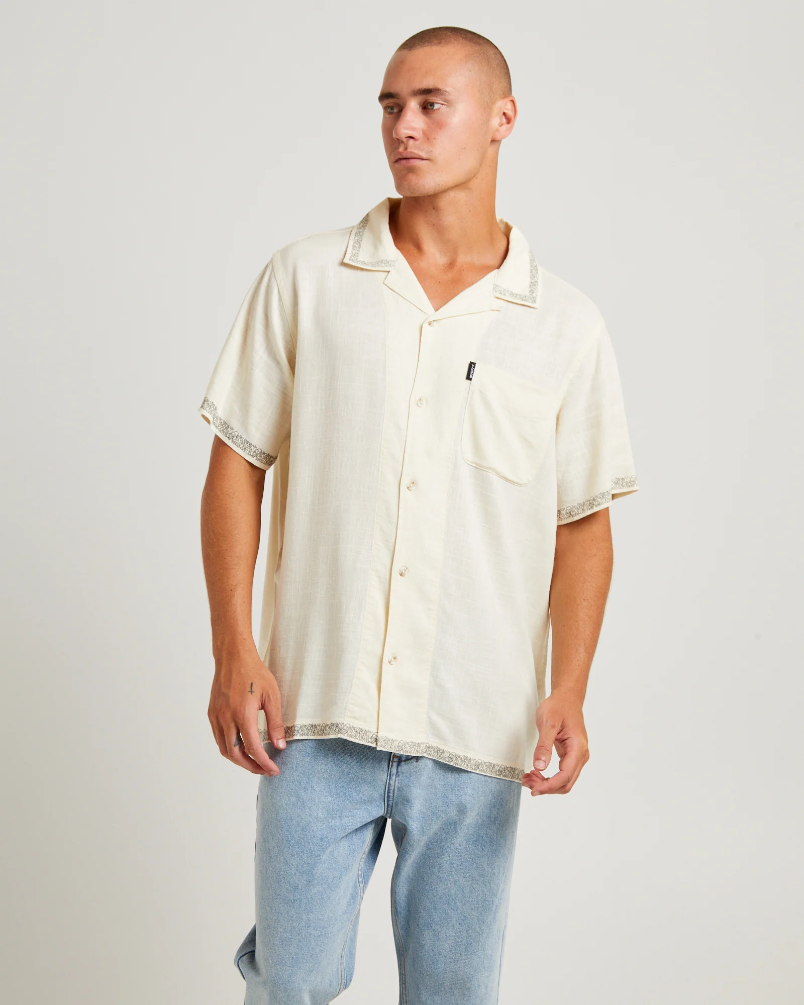 Pandaan Linen Short Sleeve Shirt Natural