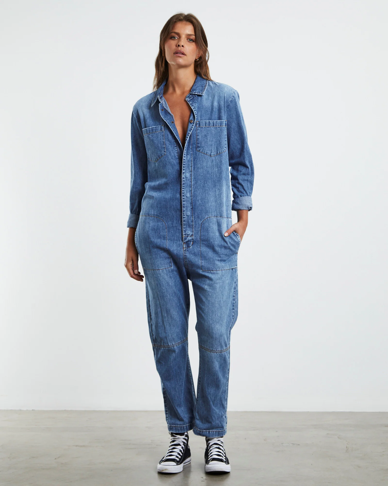 Paradise Utility Jumpsuit Pacifica Blue