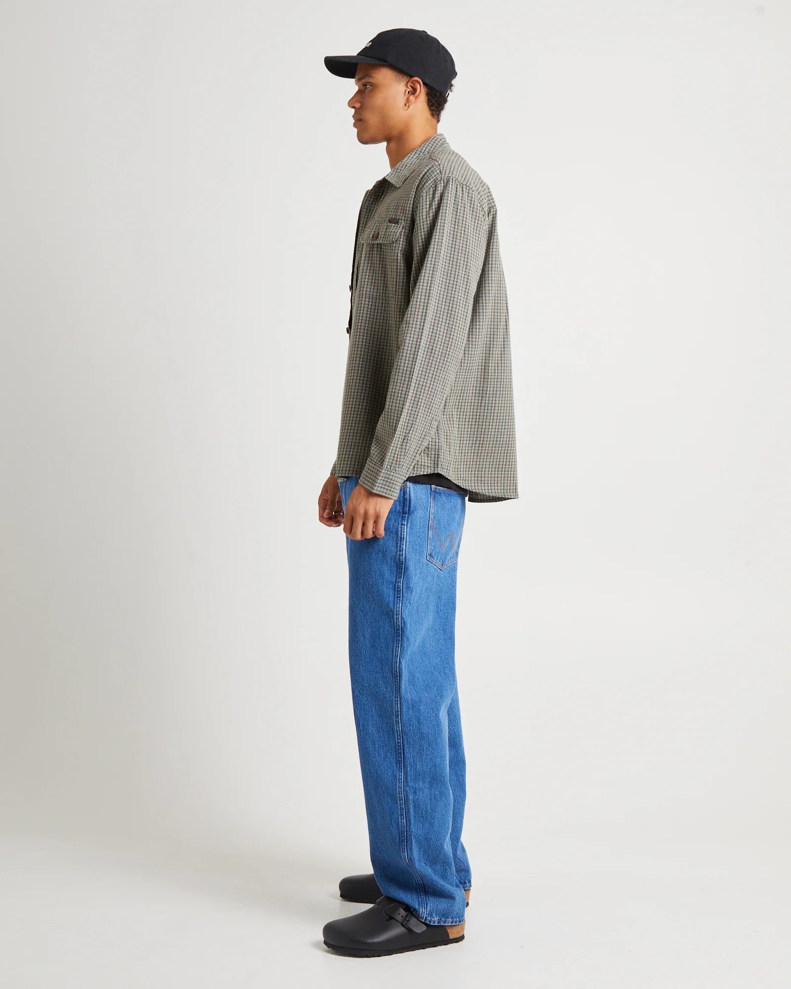 Parallels Long Sleeve Shirt Green Check - Image 4