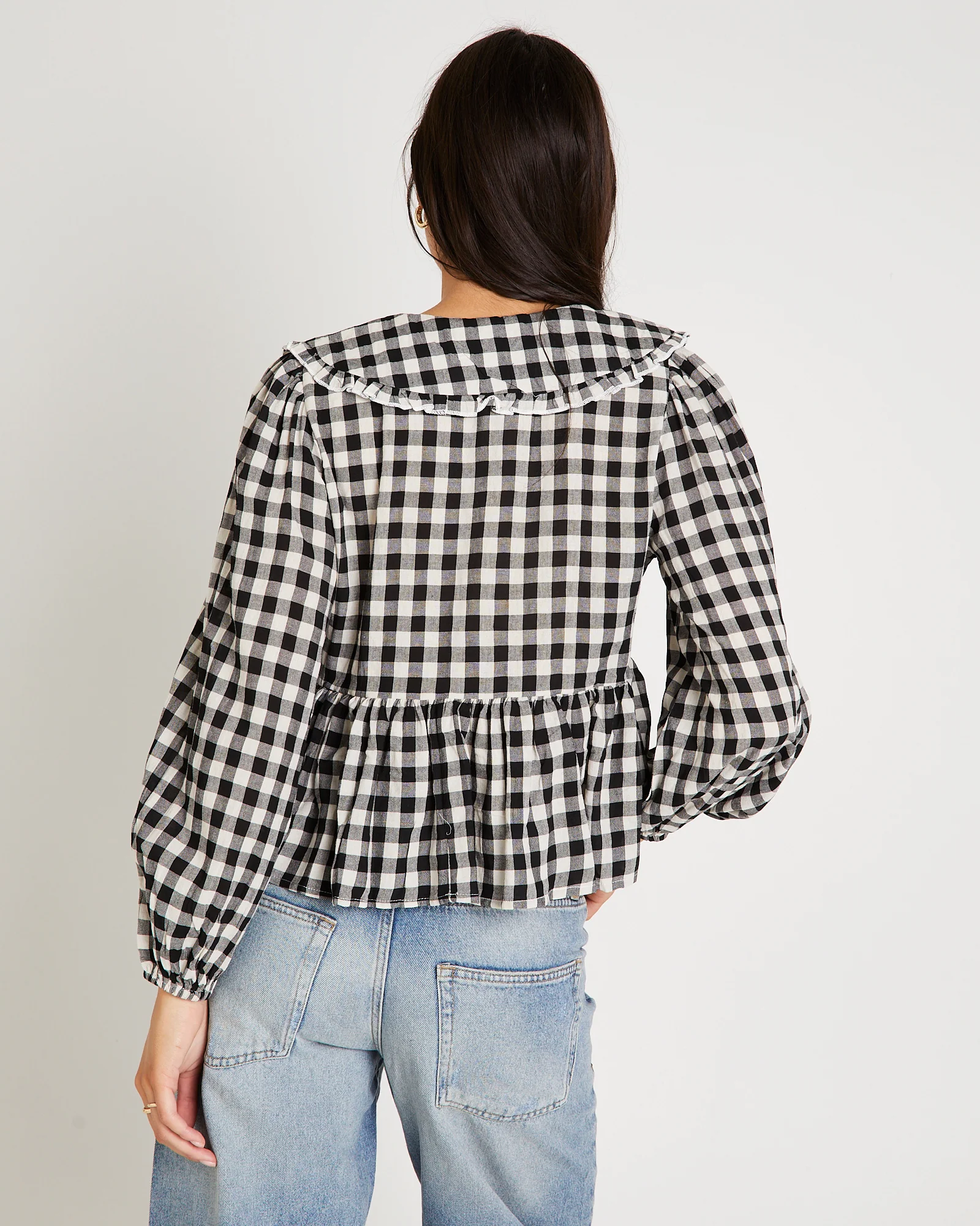 Picnic Gingham Collared Blouse - Image 3
