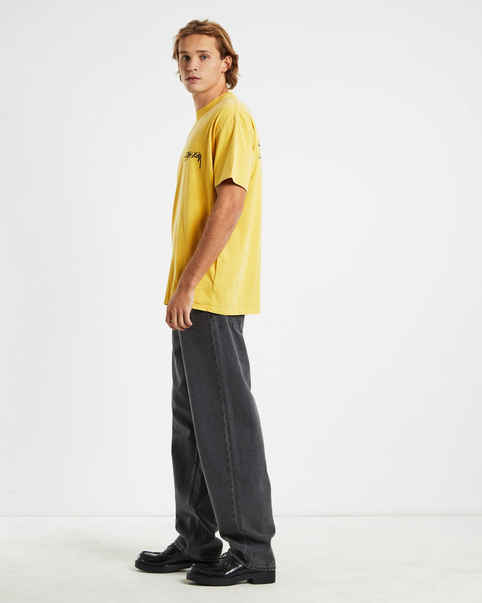 Pigment Smooth Stock Short Sleeve T-Shirt Yellow - Image 4