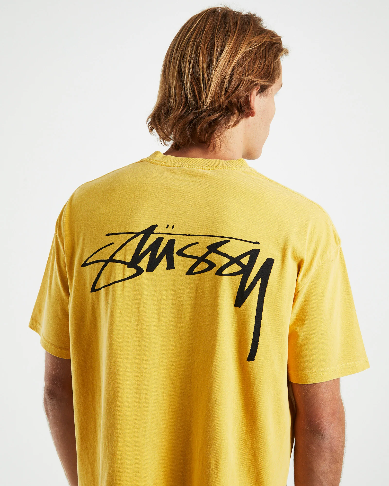 Pigment Smooth Stock Short Sleeve T-Shirt Yellow - Image 5
