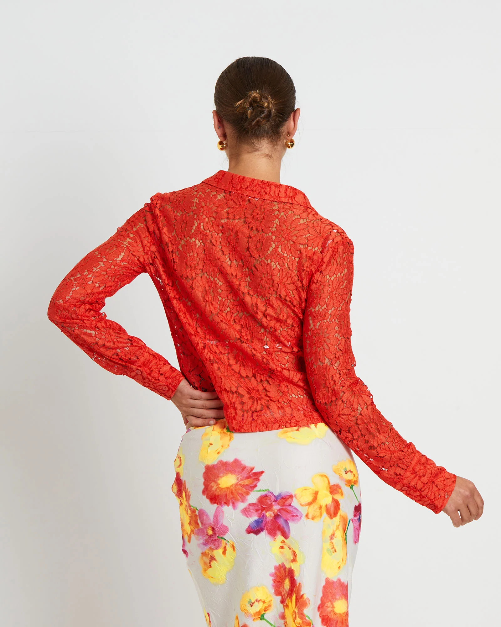 Pip Sheer Lace Long Sleeve Shirt - Image 2