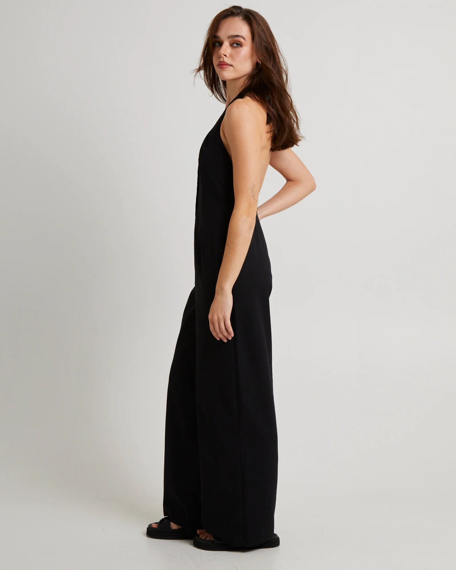Piper Halter Button Front Jumpsuit - Image 3