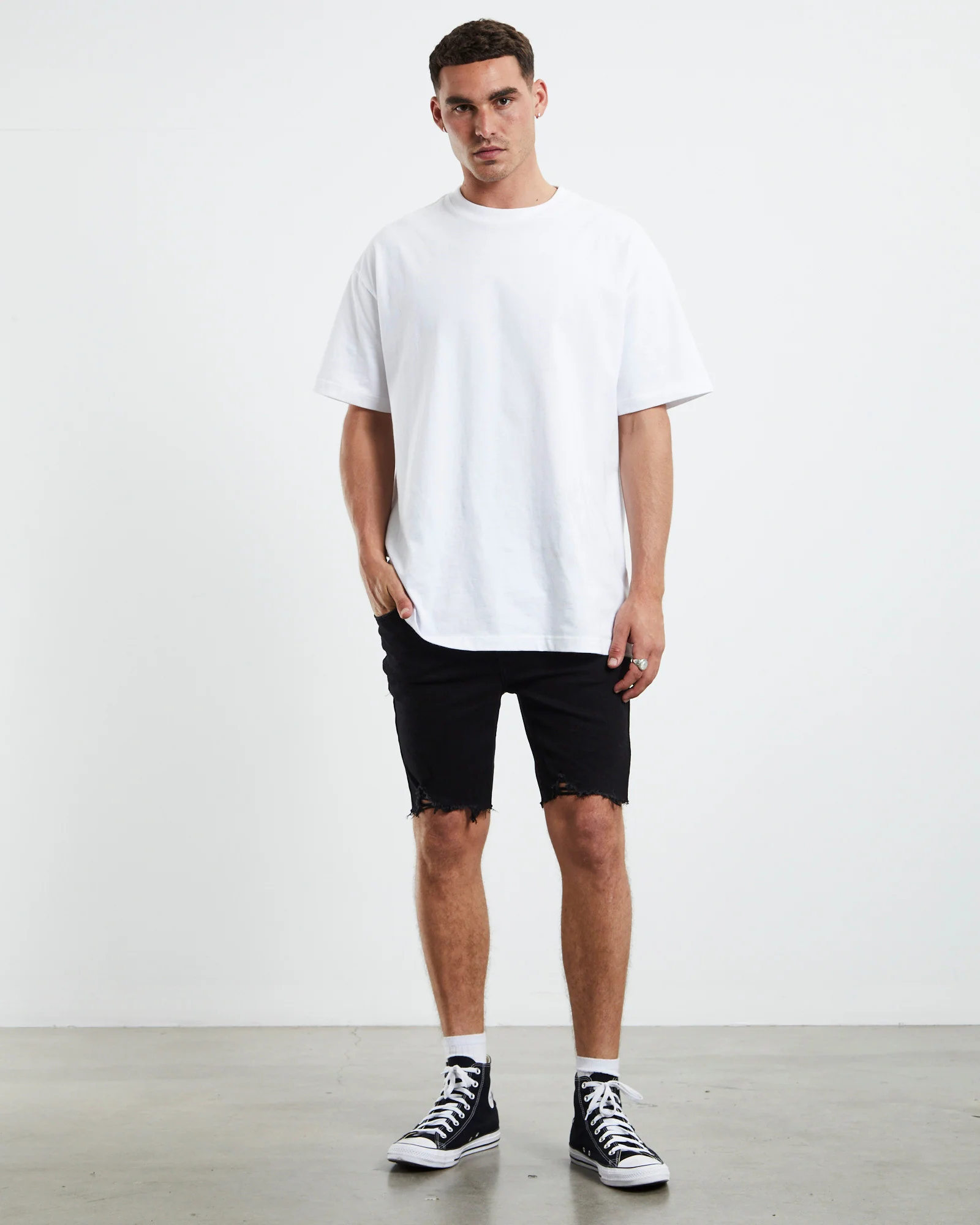 Pistol Denim Shorts Black Night - Image 3