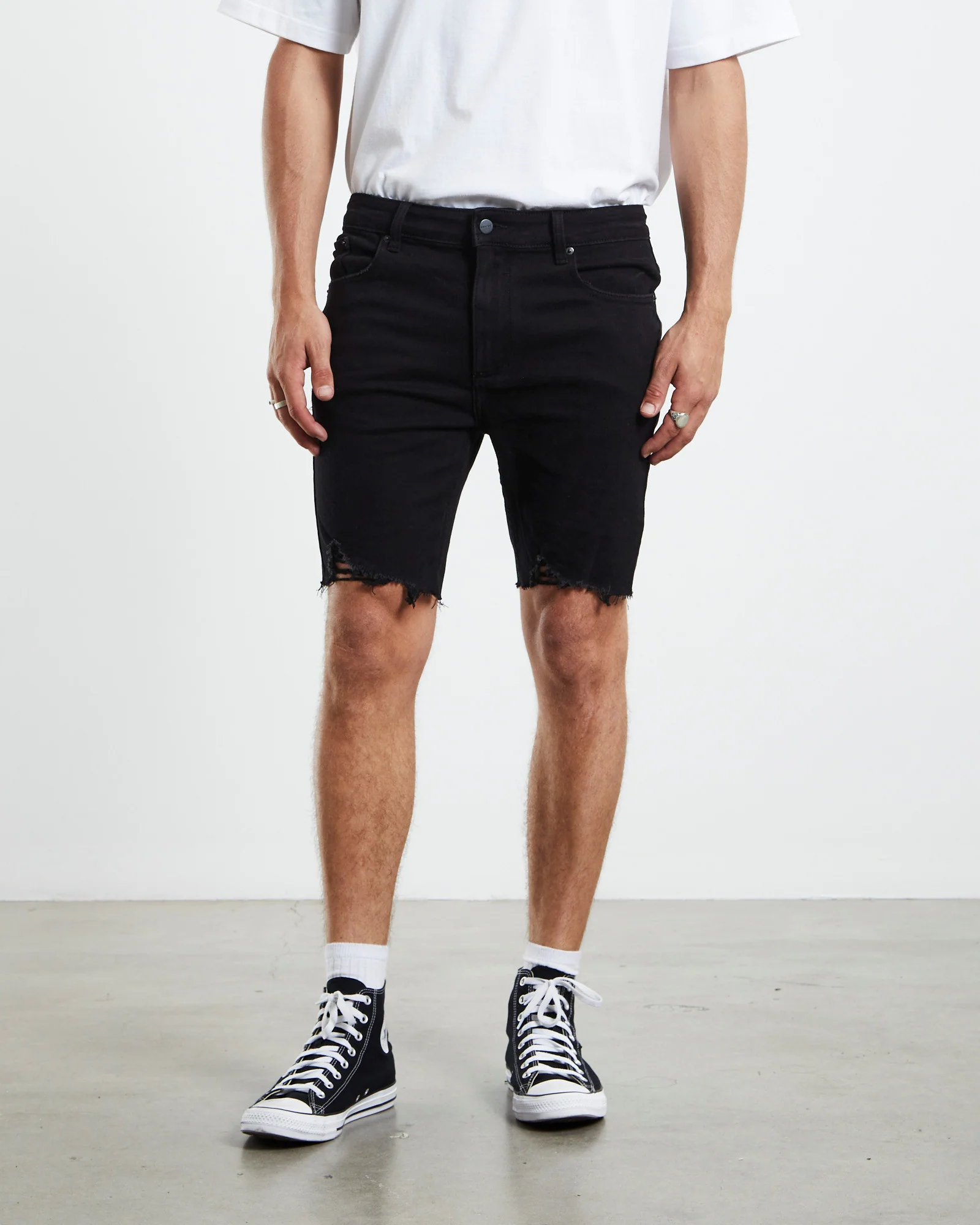 Pistol Denim Shorts Black Night - Image 5