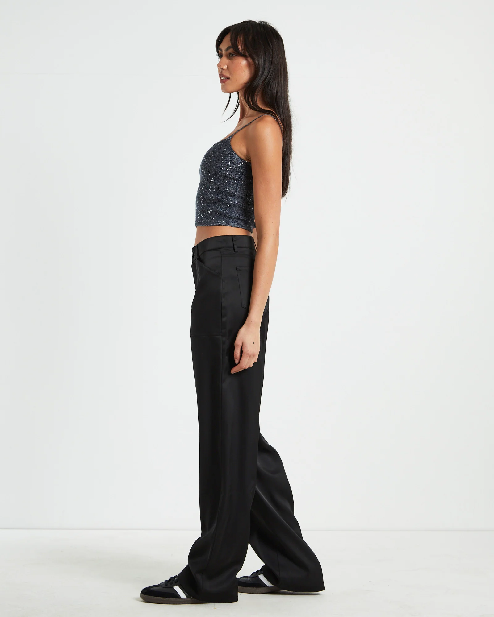 Pixie Metallic Knit in Cami Grey - Image 4