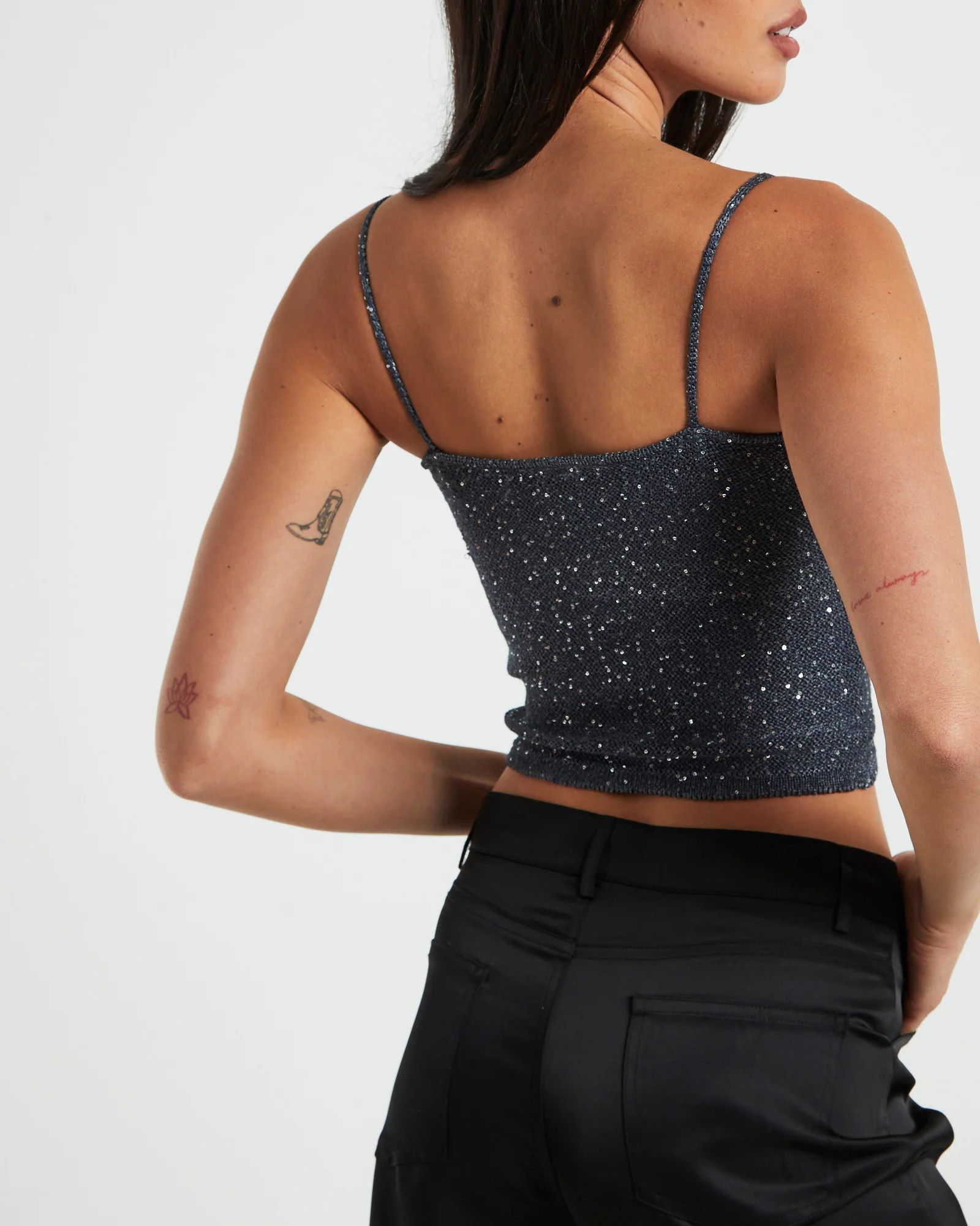 Pixie Metallic Knit in Cami Grey - Image 6