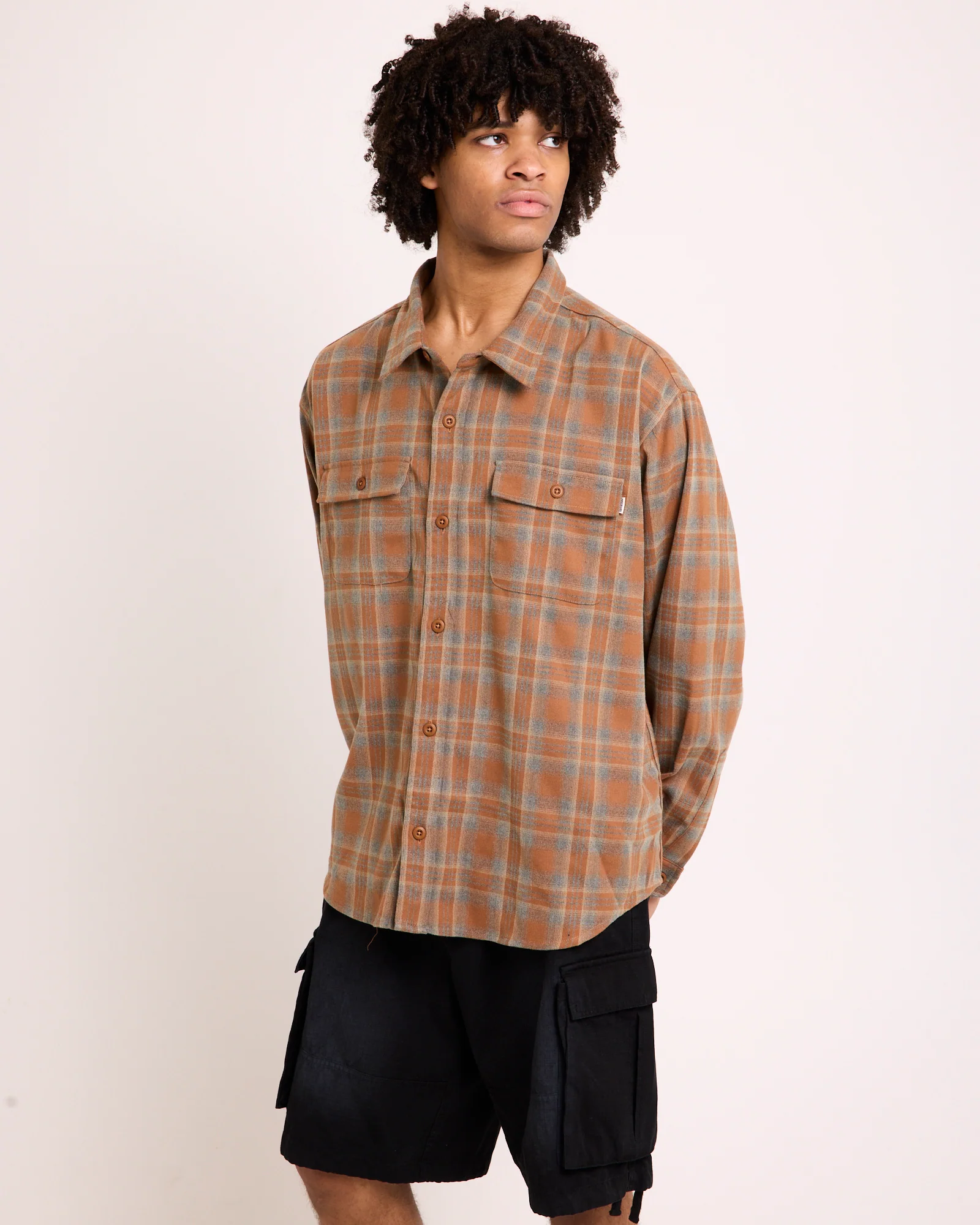 Plaid Long Sleeve Overshirt - Image 5