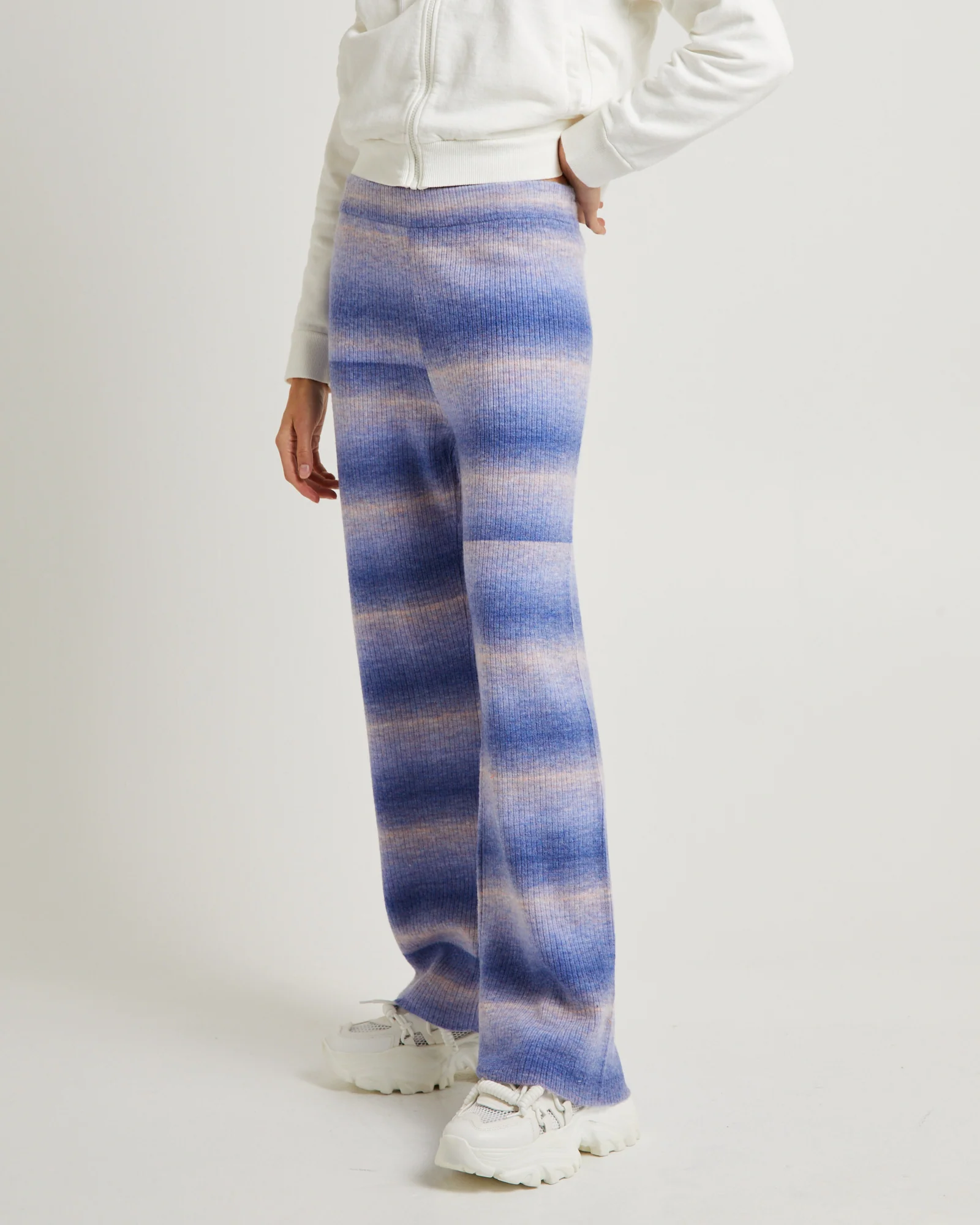 Pnoom Wide Leg Knit Pants Powder Blue - Image 4