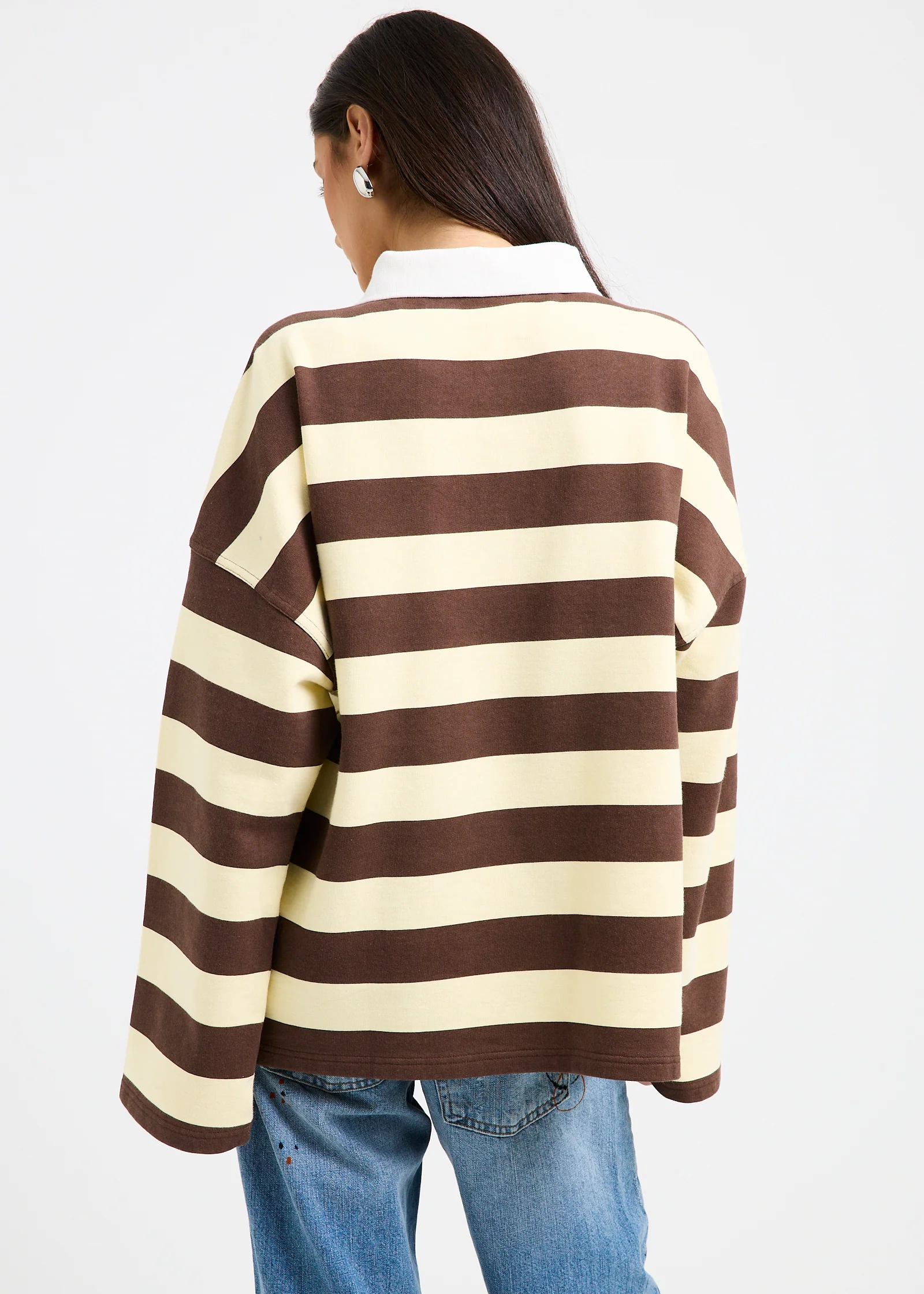 Portland Striped Polo Sweat - Image 3