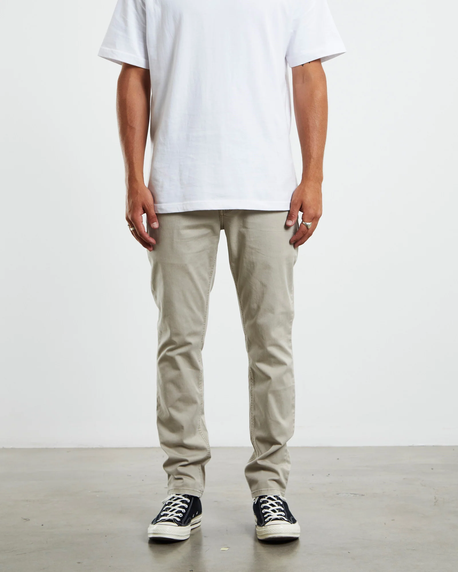Preston Slim Chino Pants Bone