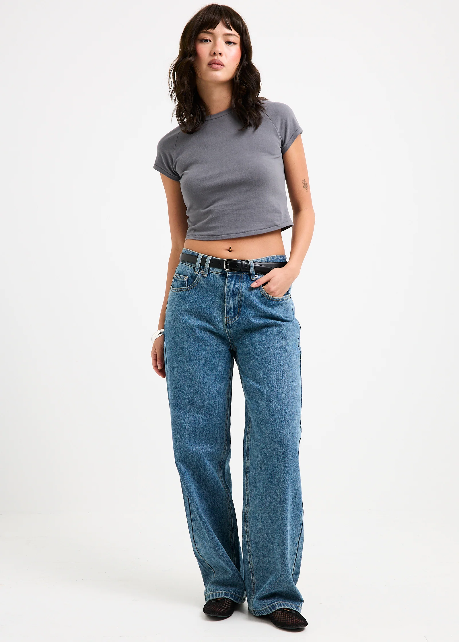 Priya Mid Straight Denim Jeans