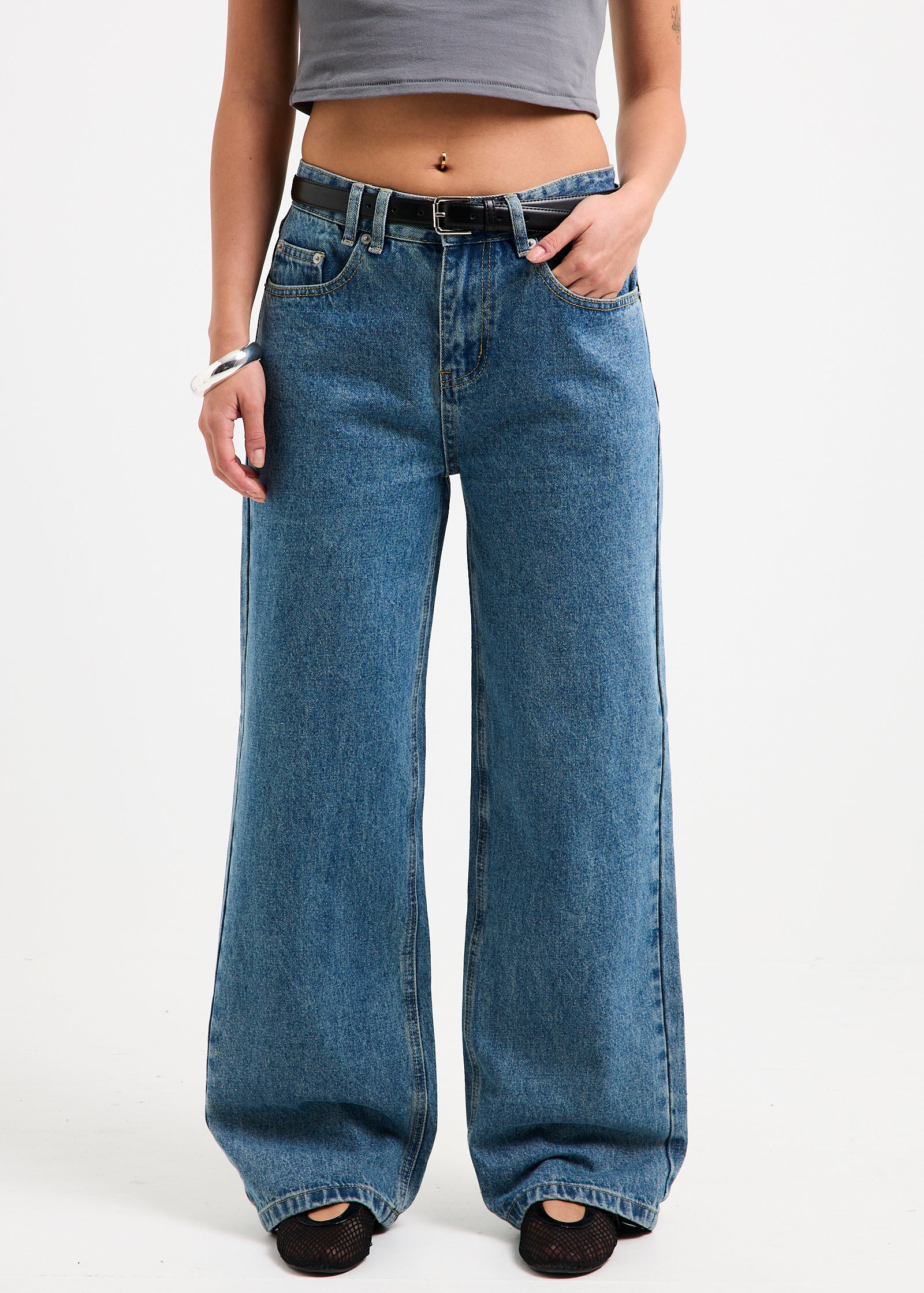 Priya Mid Straight Denim Jeans - Image 2