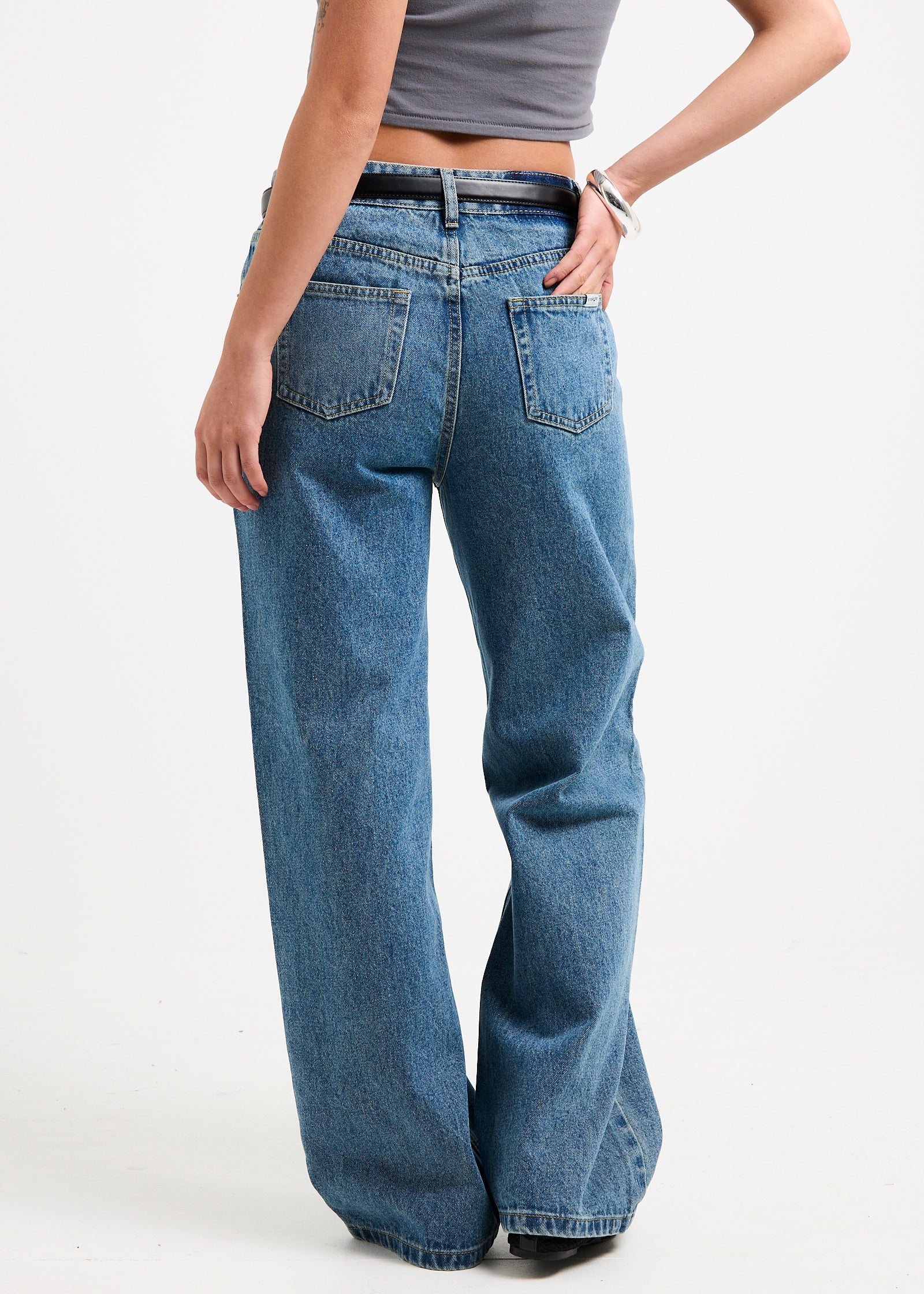Priya Mid Straight Denim Jeans - Image 3