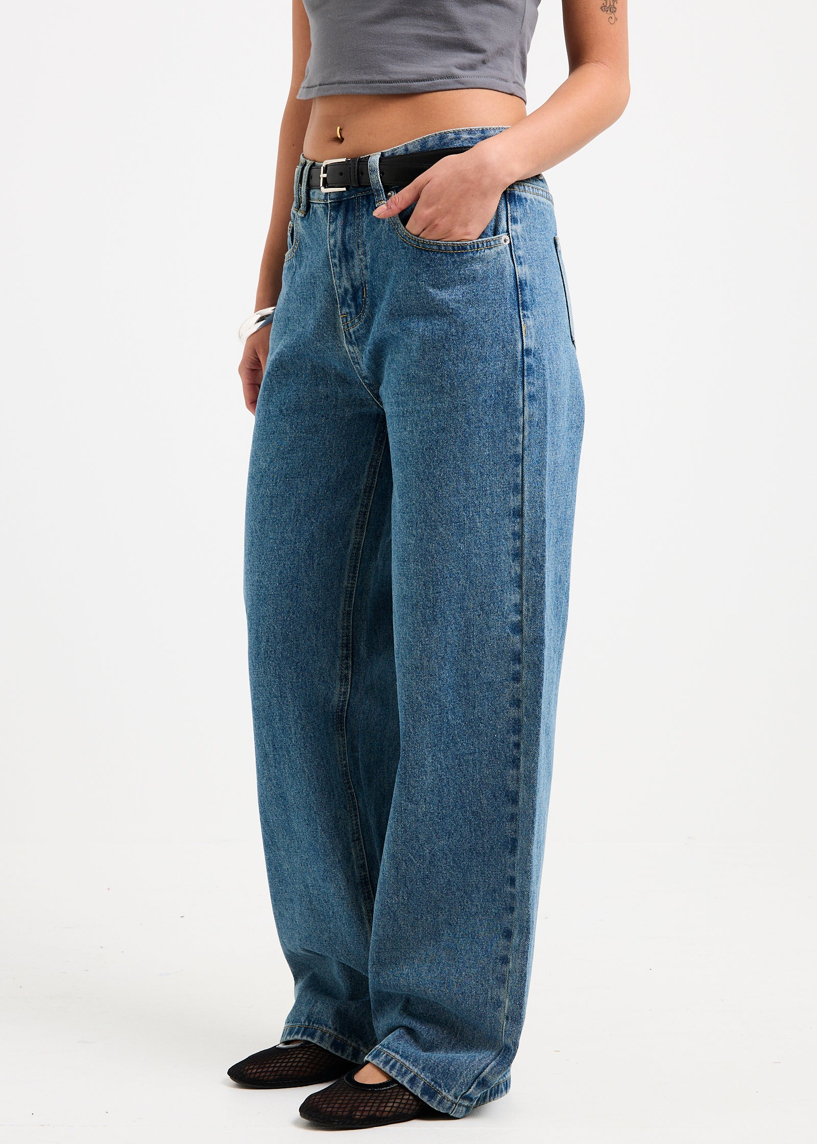 Priya Mid Straight Denim Jeans - Image 4