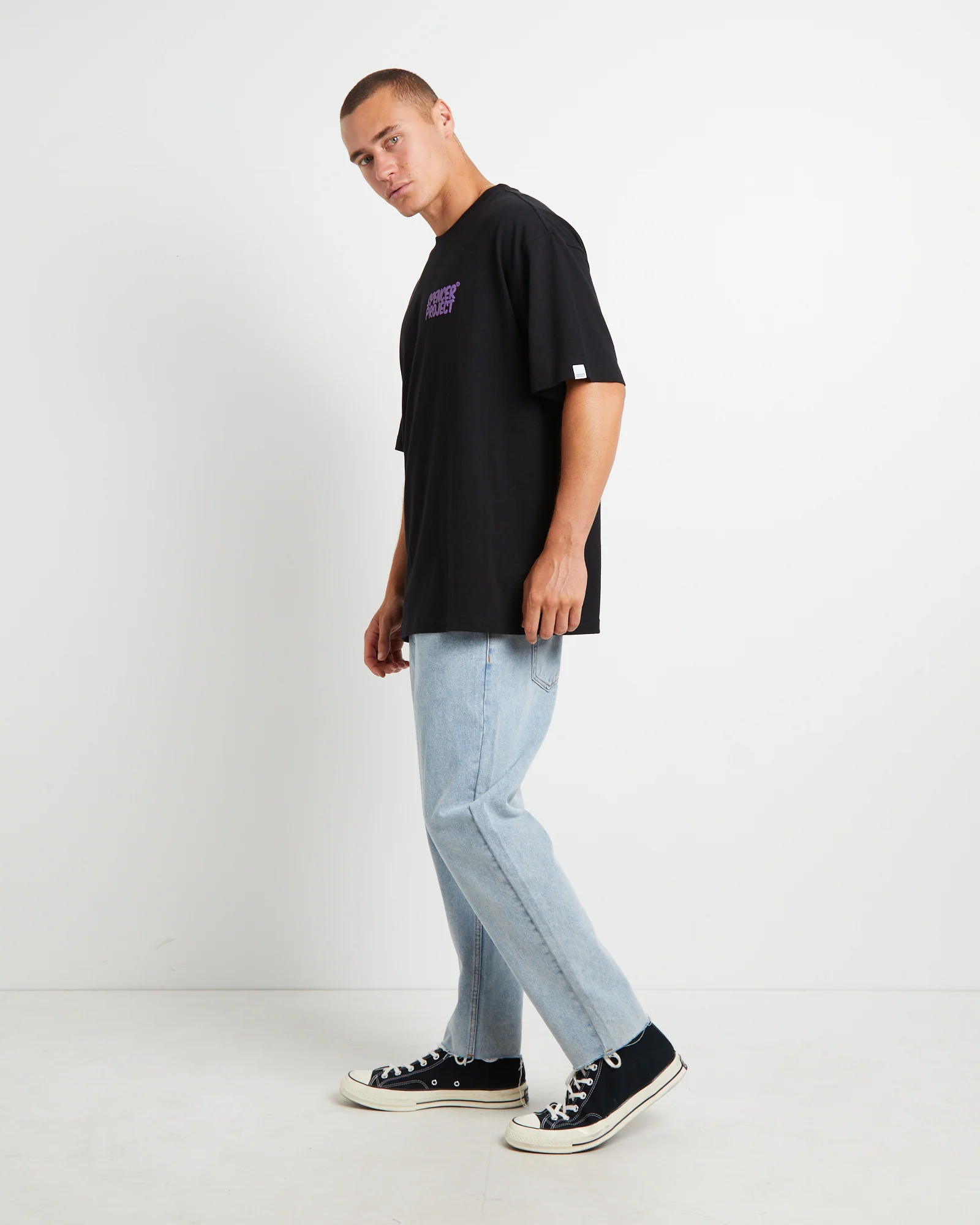Puffy Short Sleeve T-Shirt in Black - Image 4