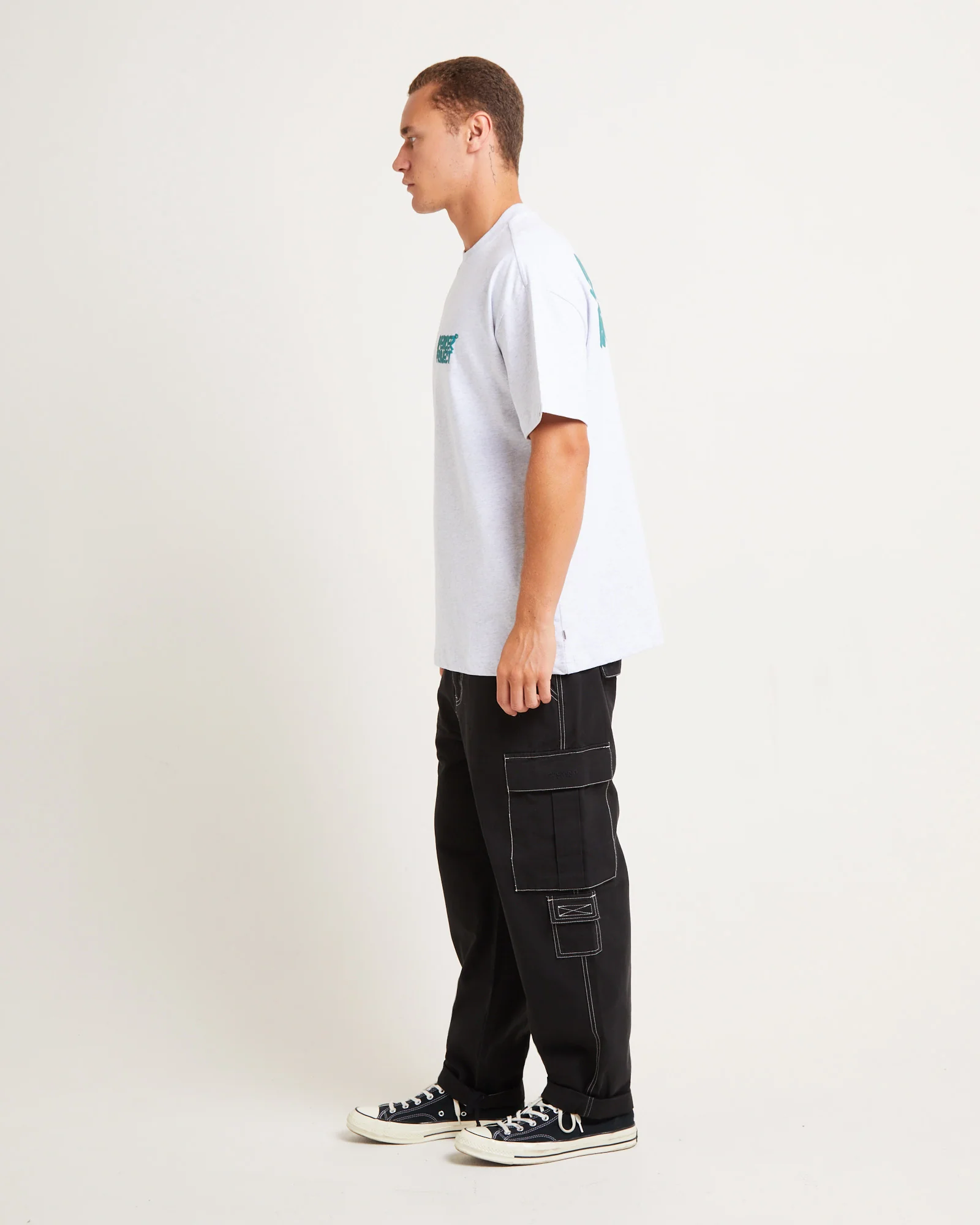 Puffy Short Sleeve T-Shirt in Frost Marle - Image 4