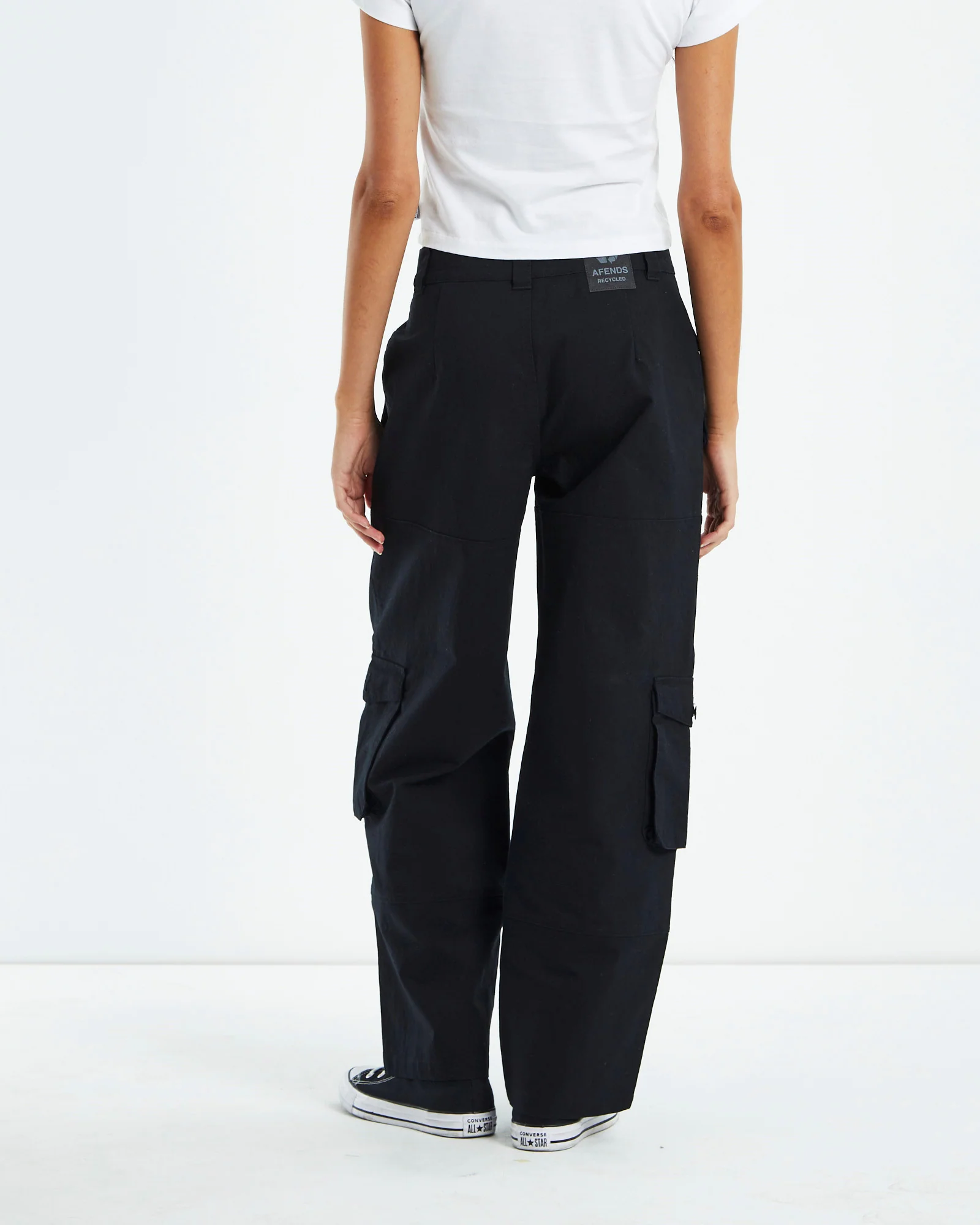 Recycled Cargo Pants Black - Image 2
