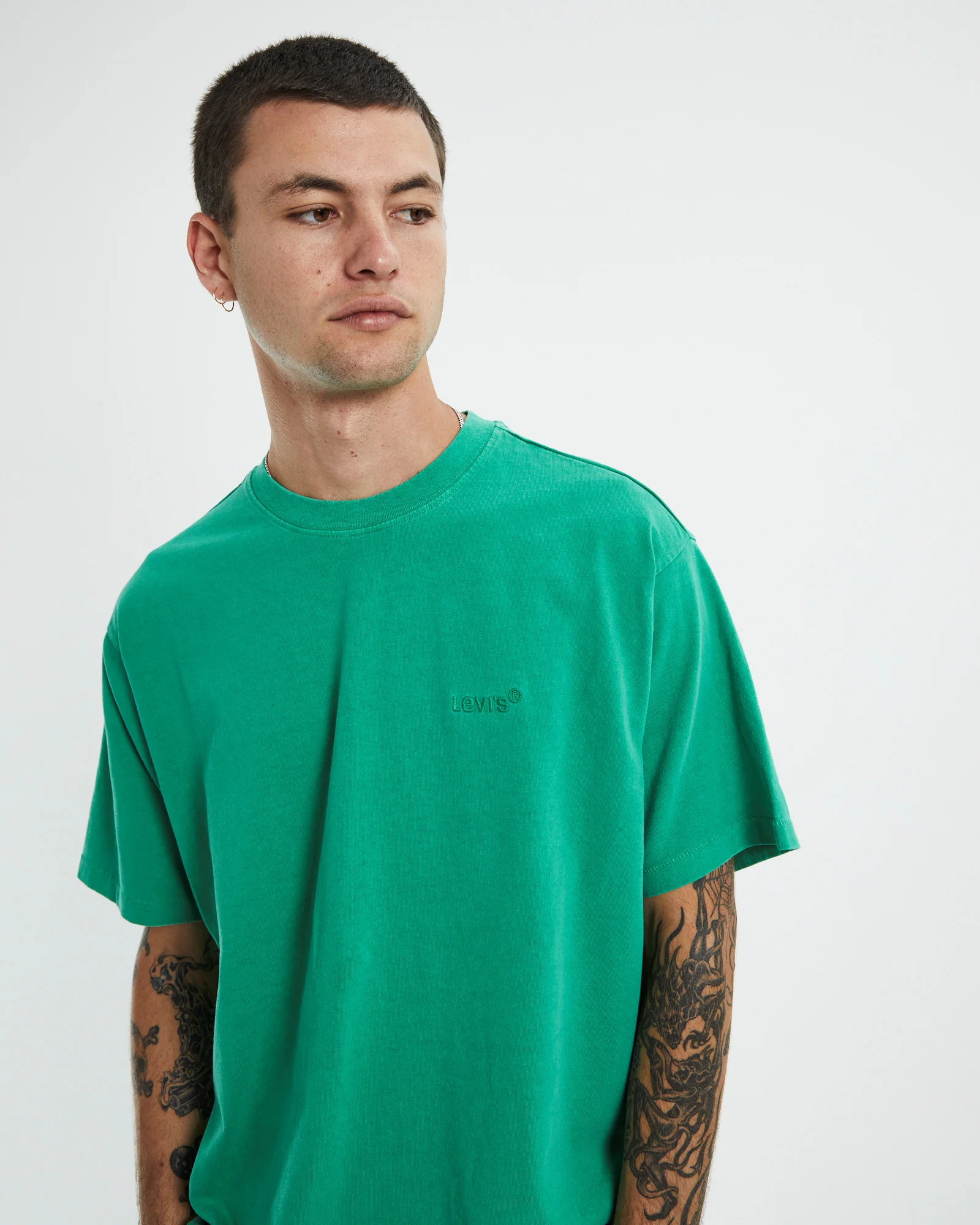 Red Tab Vintage T-Shirt Jelly Bean Garment Dye Green - Image 5