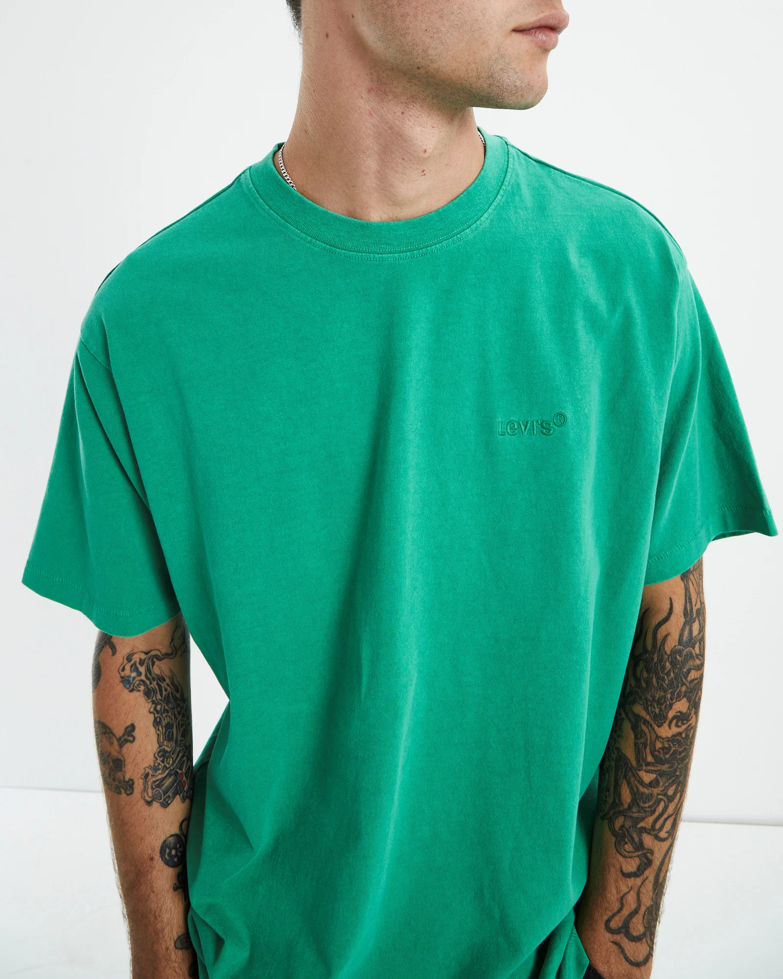 Red Tab Vintage T-Shirt Jelly Bean Garment Dye Green - Image 6