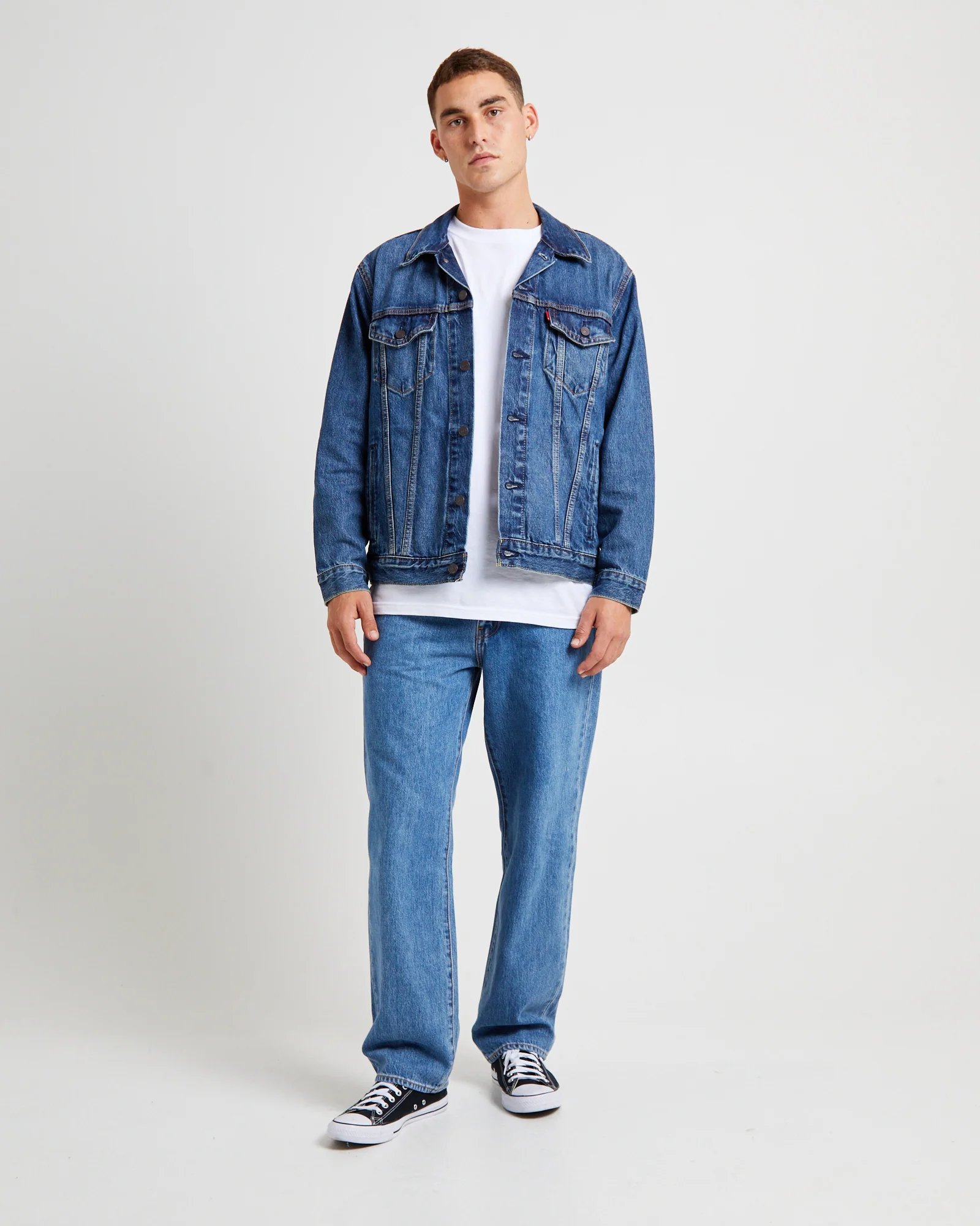 Relaxed Fit Trucker Denim Jacket Waterfalls - Image 3
