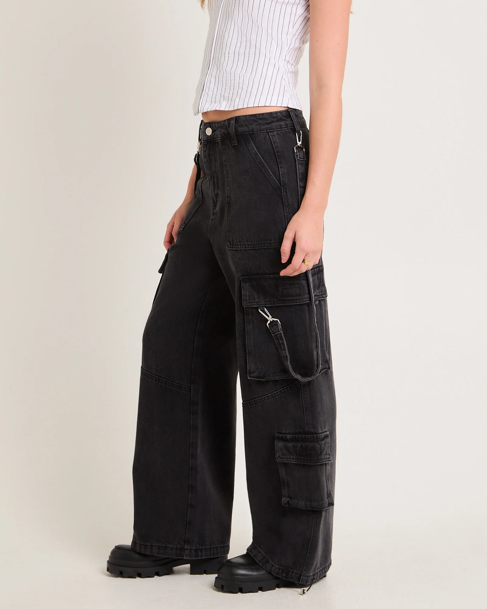Remedy Denim Cargo Pants - Image 4