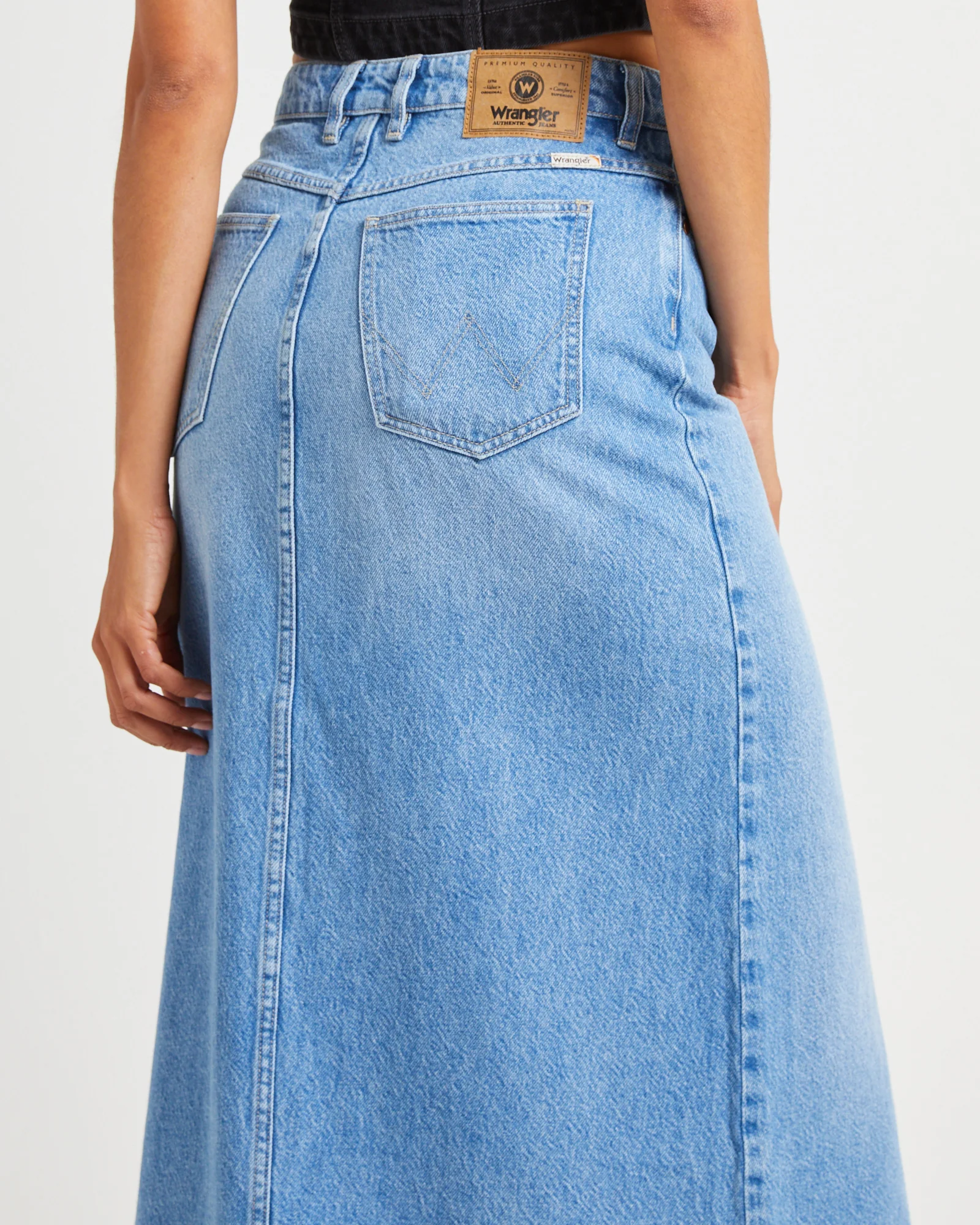 Repair Denim Maxi Skirt in - Image 5