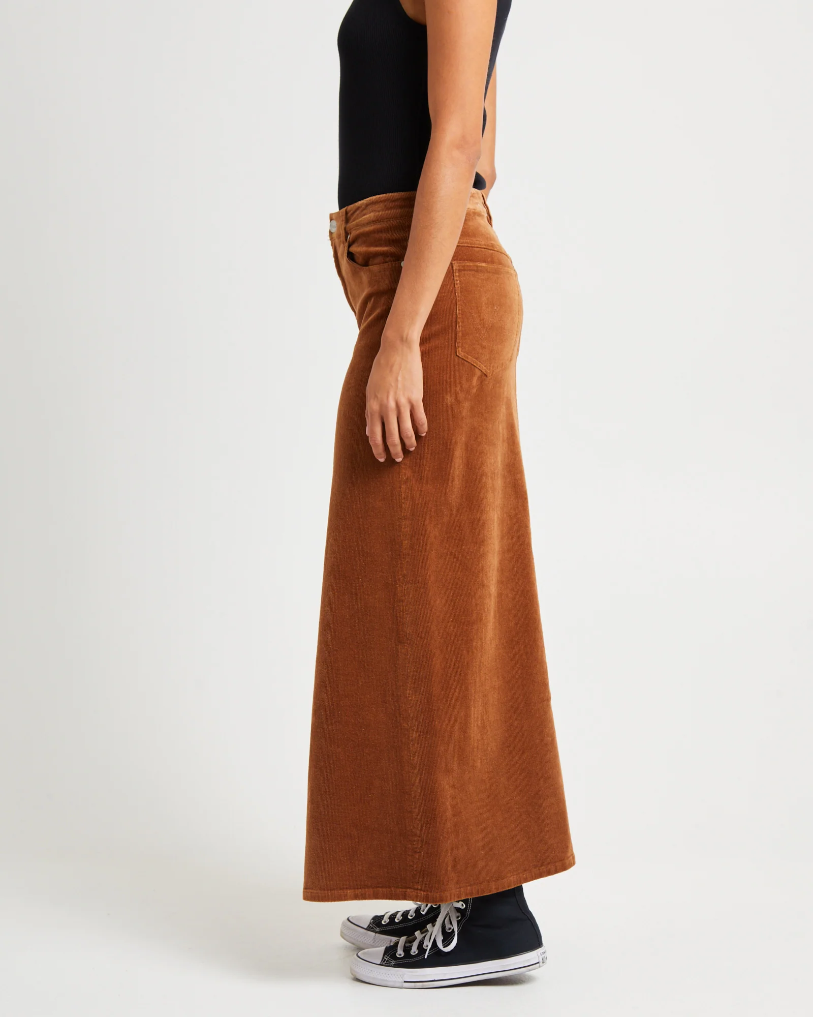 Repair Maxi Skirt Caramel Cord - Image 3