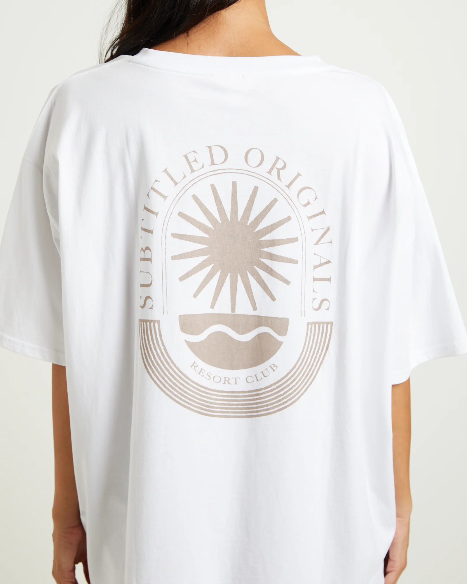 Resort Club Oversized T-Shirt in White - Image 5