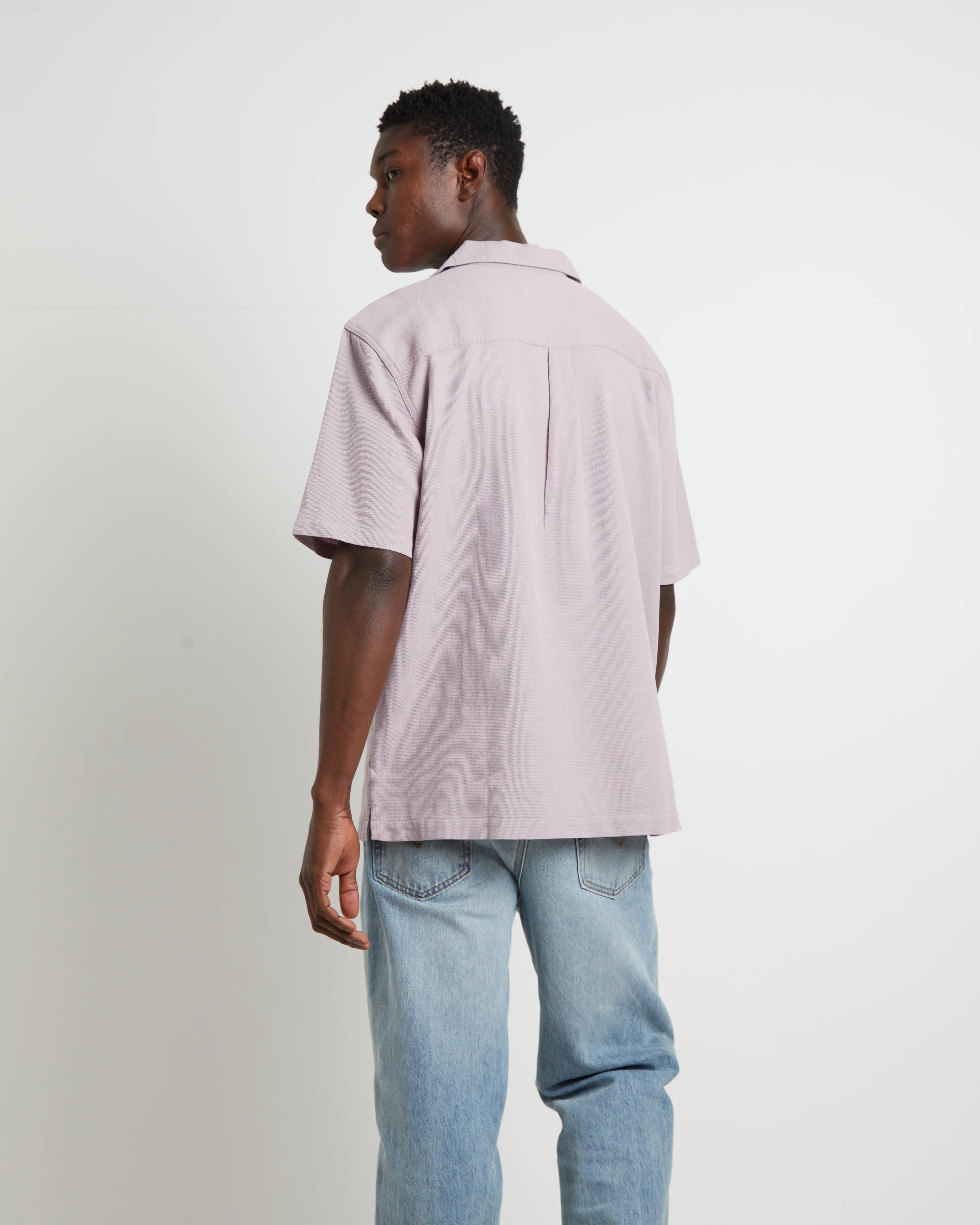 Resort Waffle Shirt Washed Lavender - Image 2