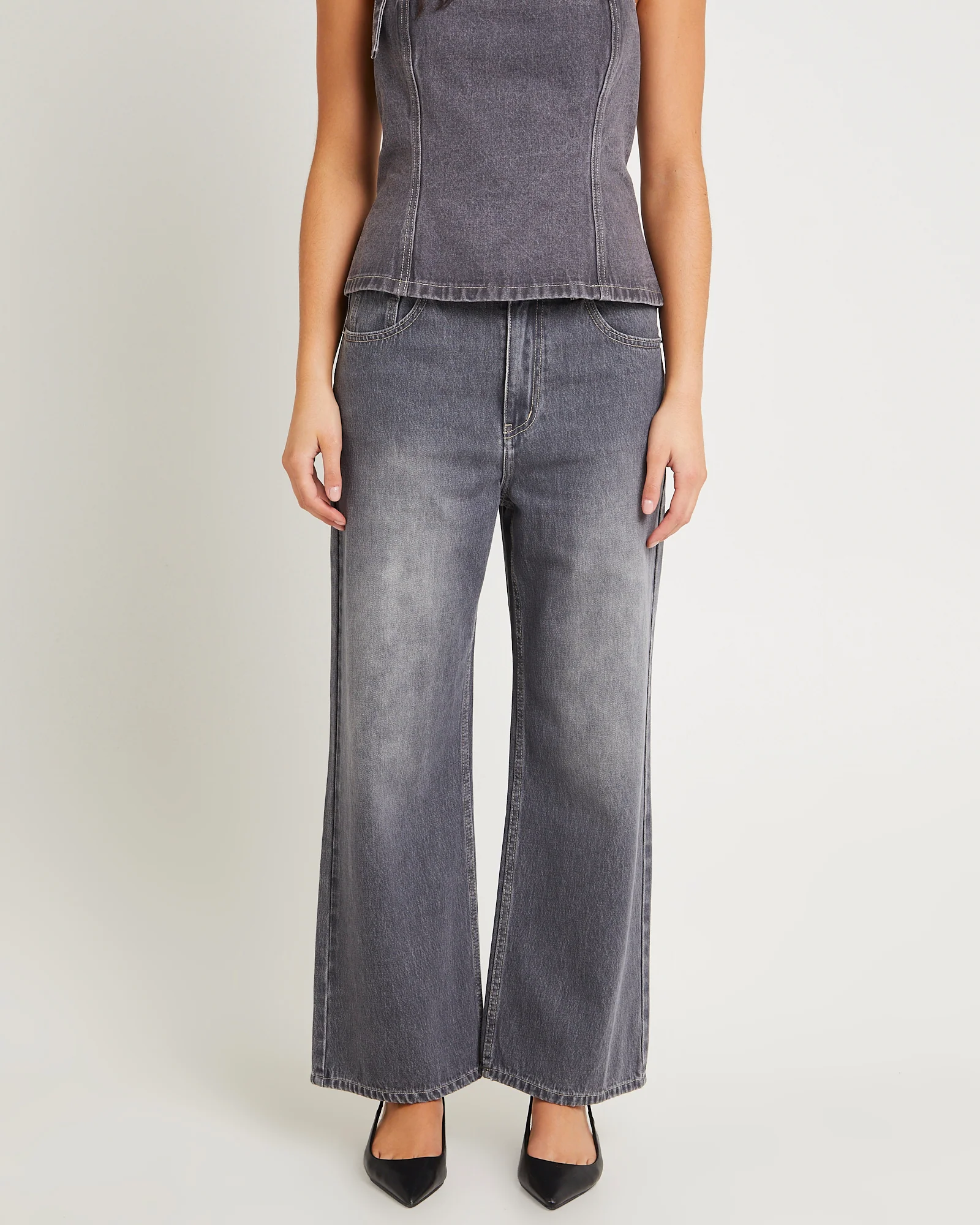 Rez Maxi Baggy Denim Jeans Petite