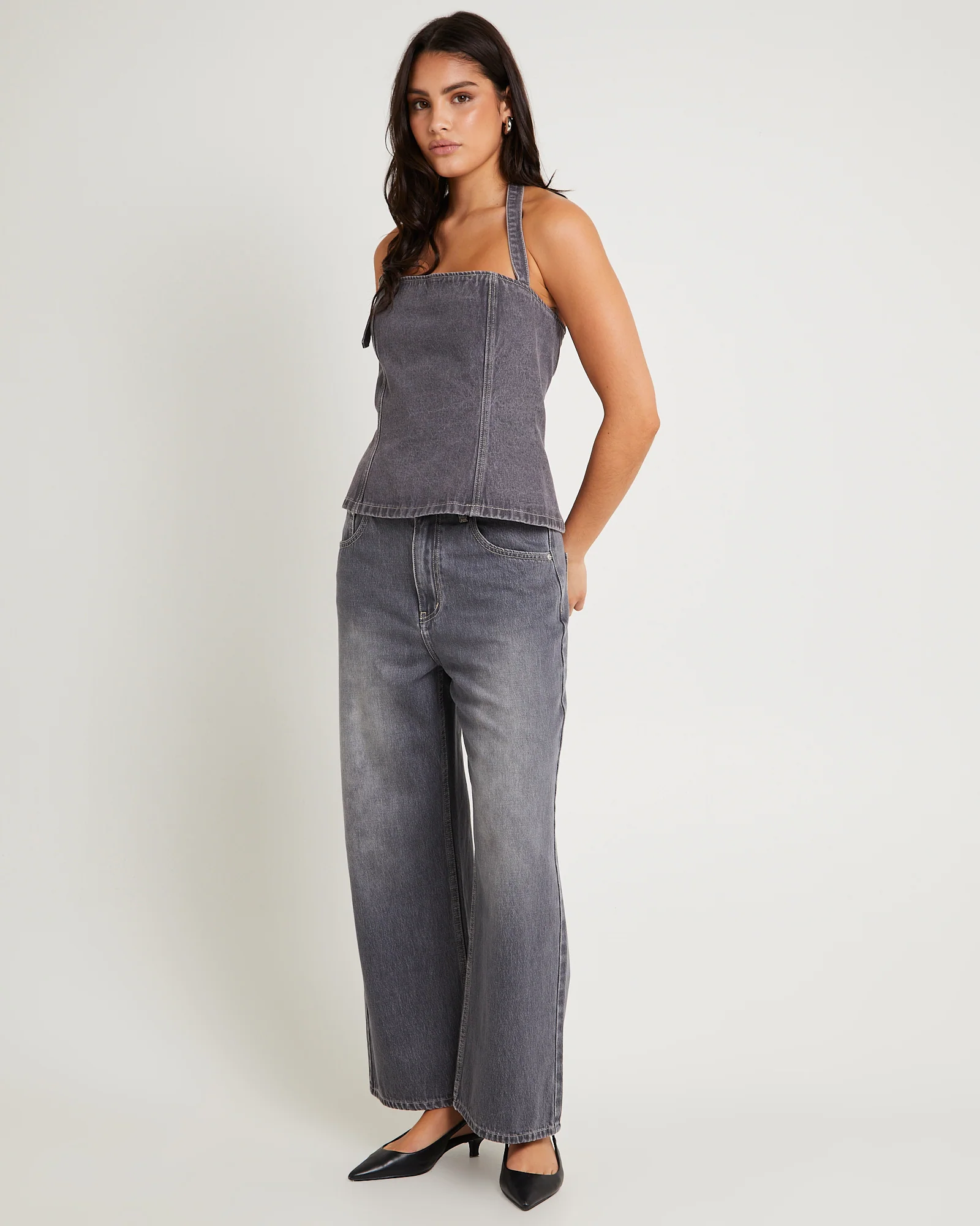 Rez Maxi Baggy Denim Jeans Petite - Image 3