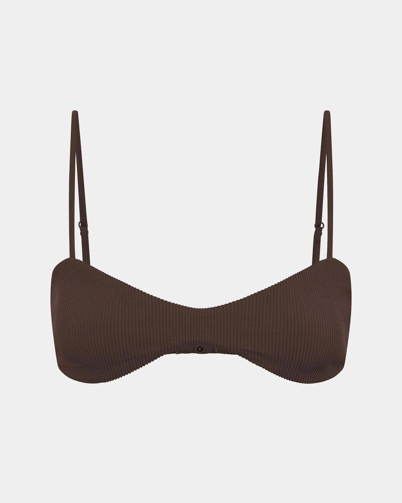 Rib Curve Crop Bikini Top - Image 3